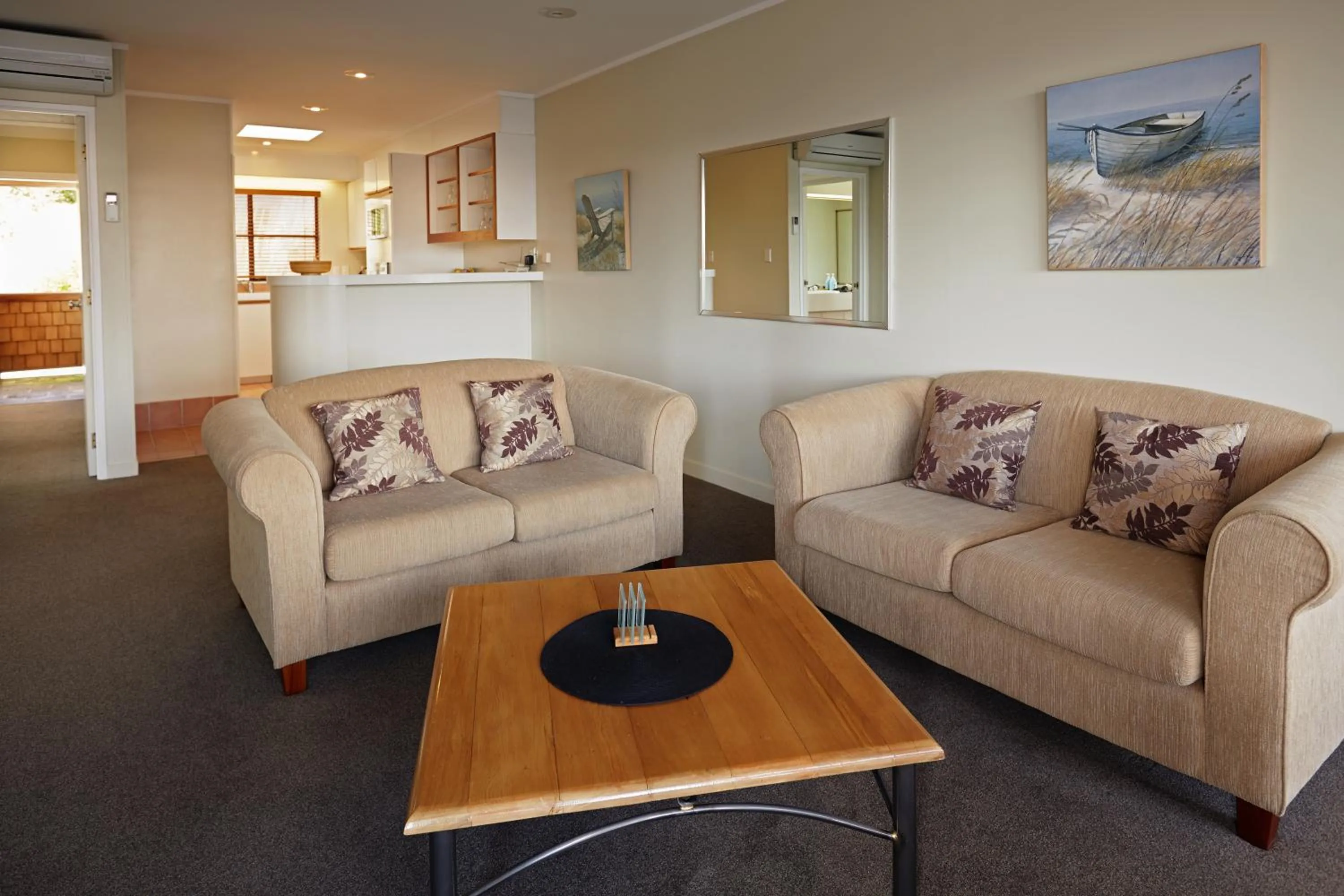 Living room in Pioneer Waterfront Apartments