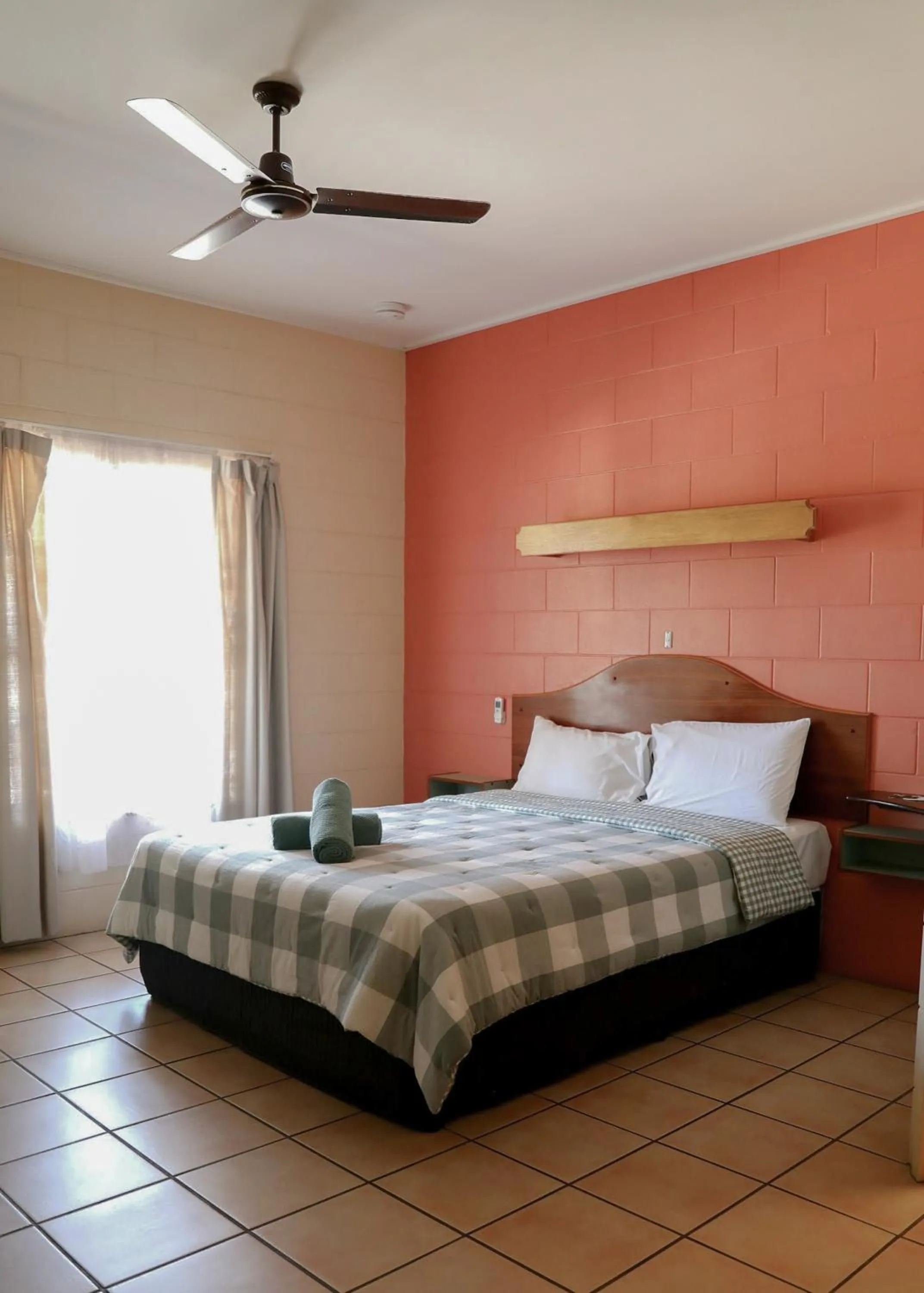 Bed in Curtain Fig Motel