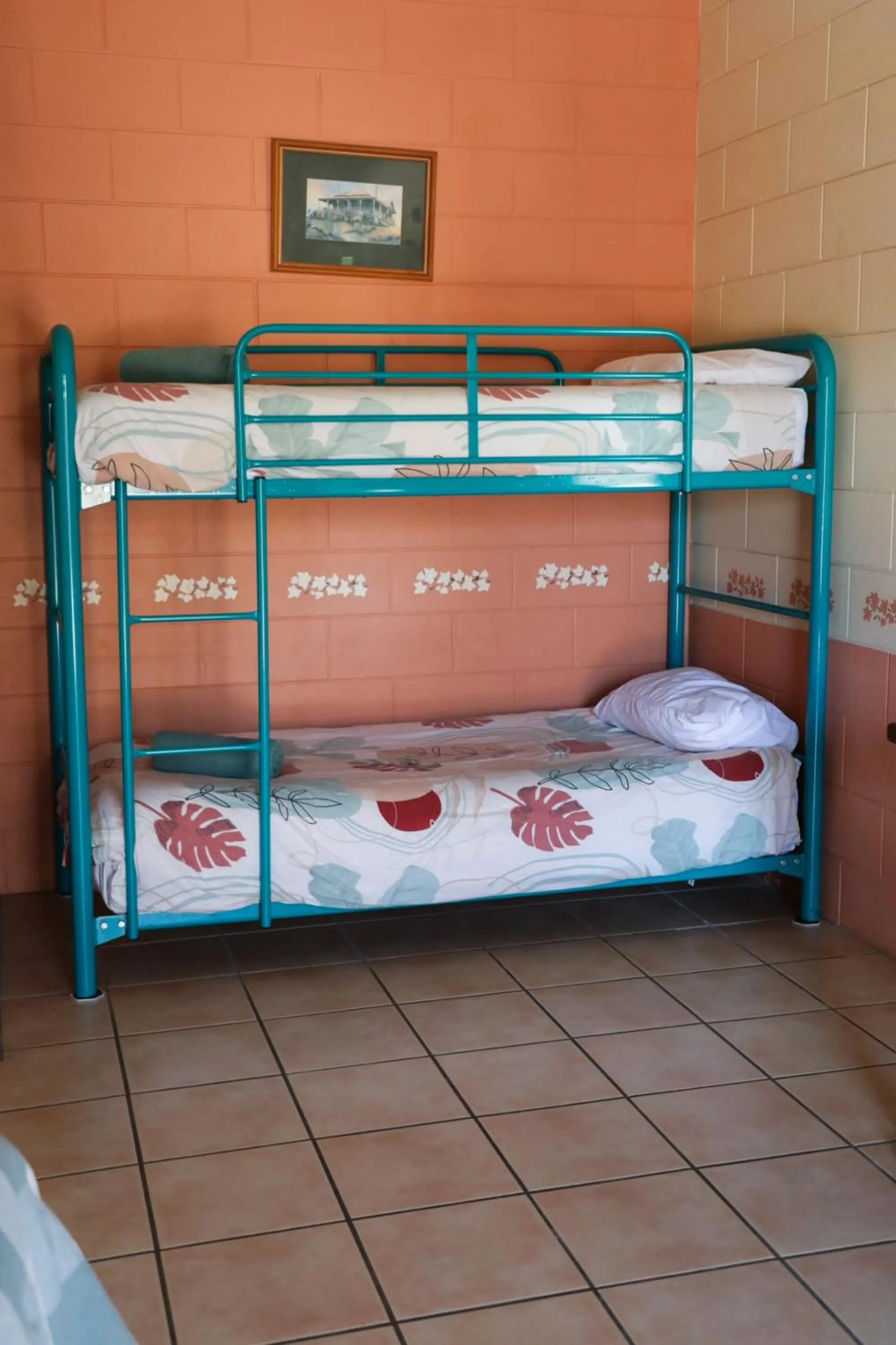 Bedroom, Bed in Curtain Fig Motel