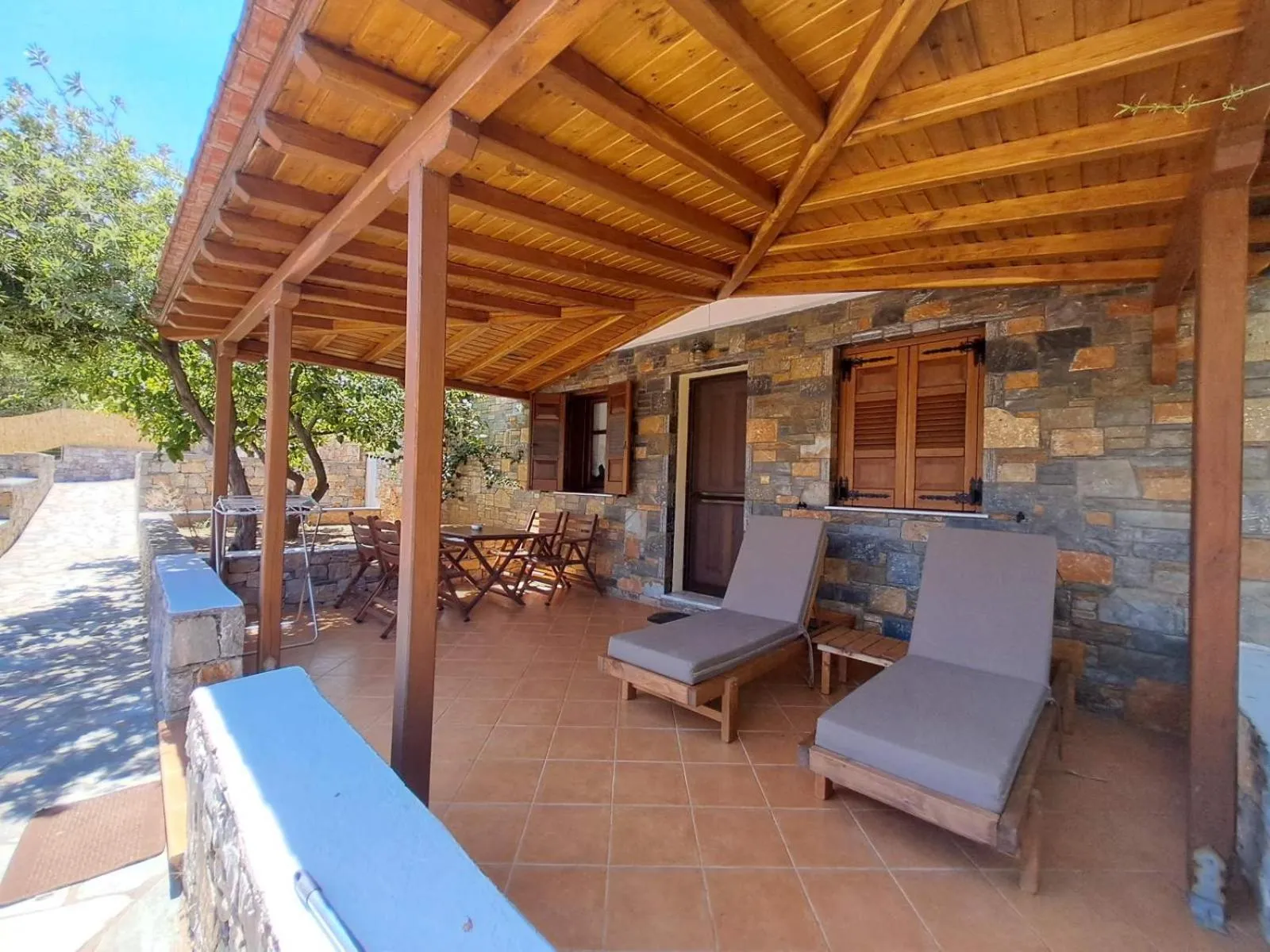 Patio in Pelagos Villas