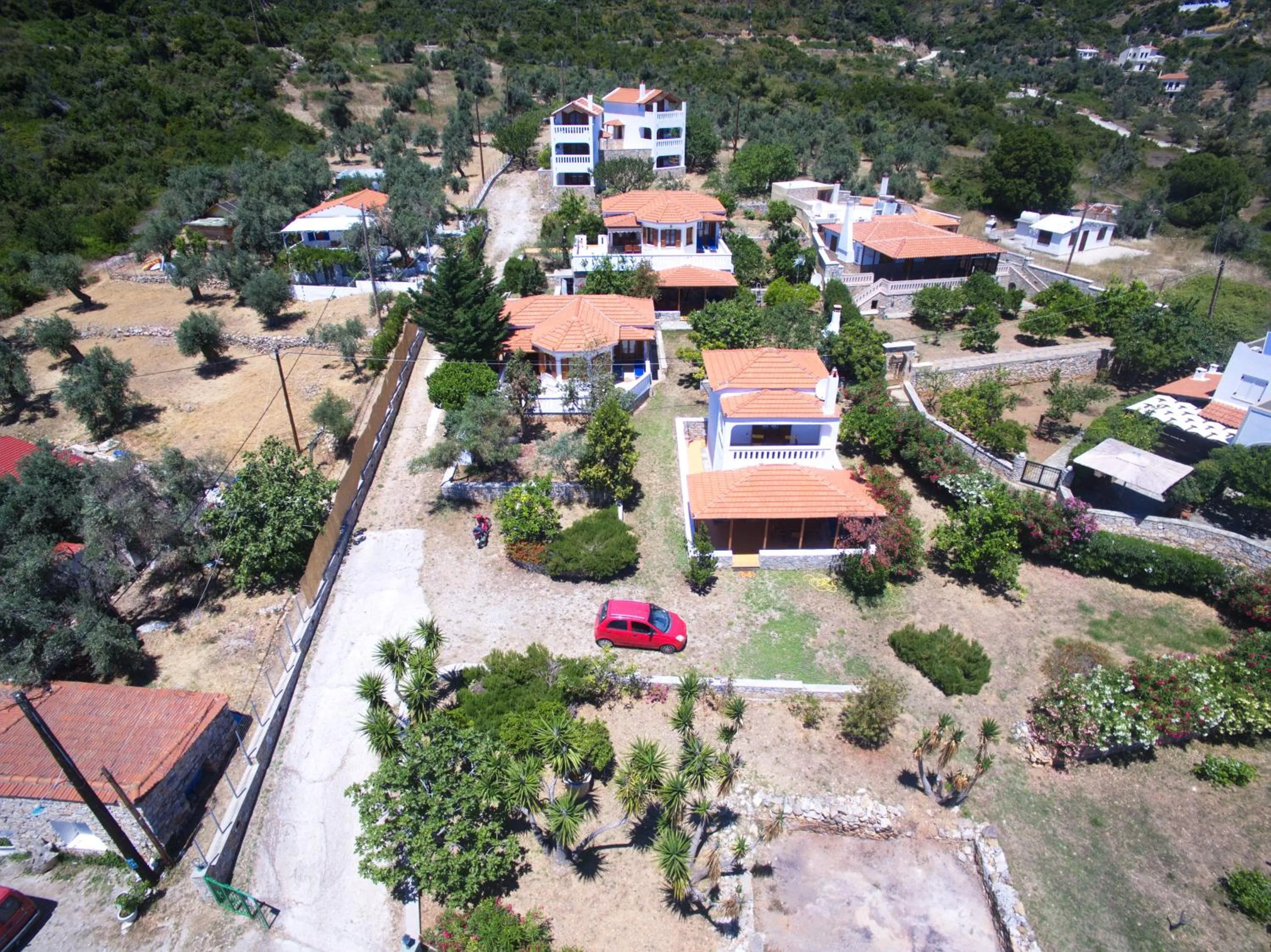 Bird's eye view in Pelagos Villas