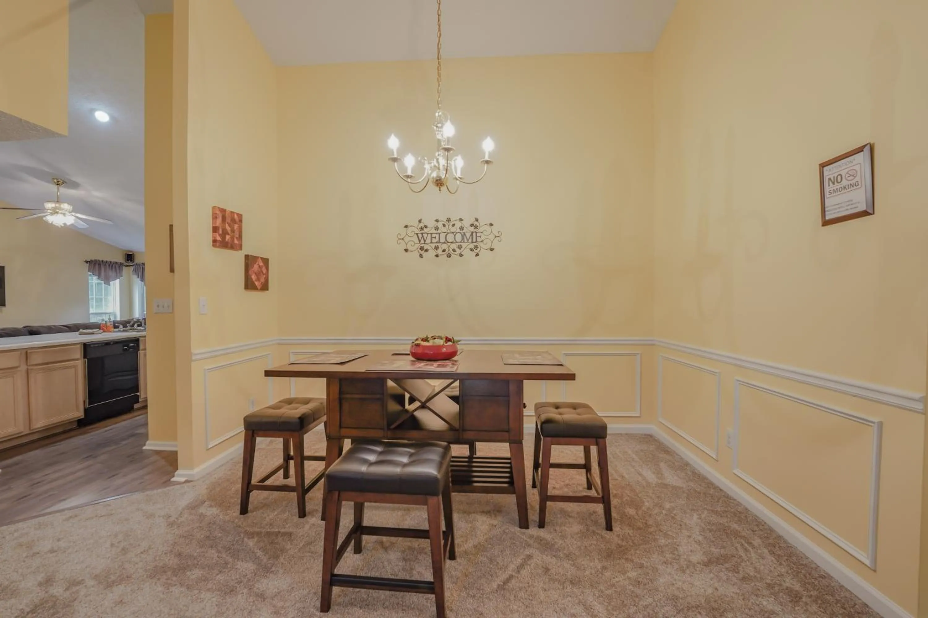 Seating area in K & C Mountain View Cottage