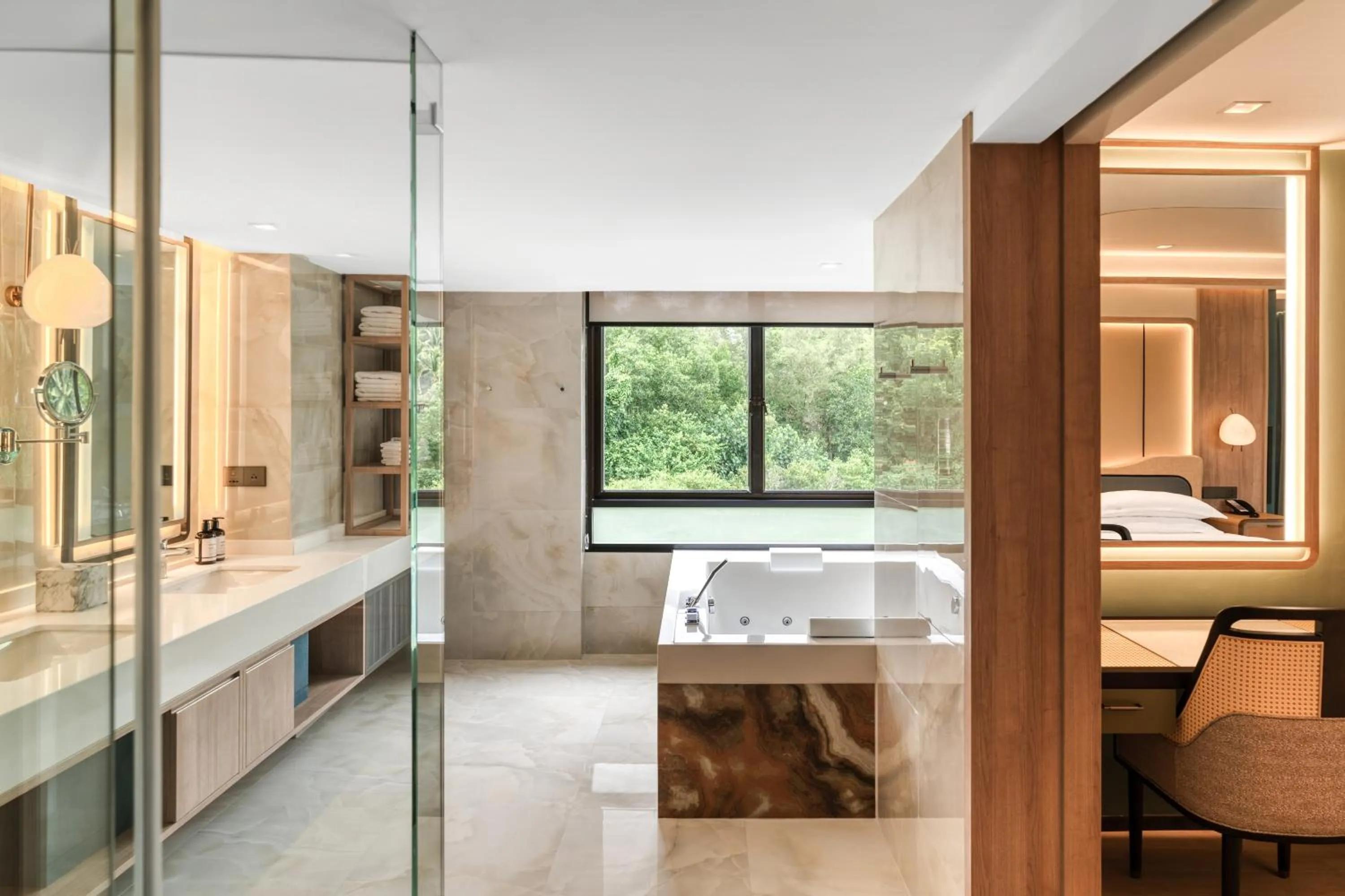 Bathroom, Bed in Dusit Thani Krabi Beach Resort