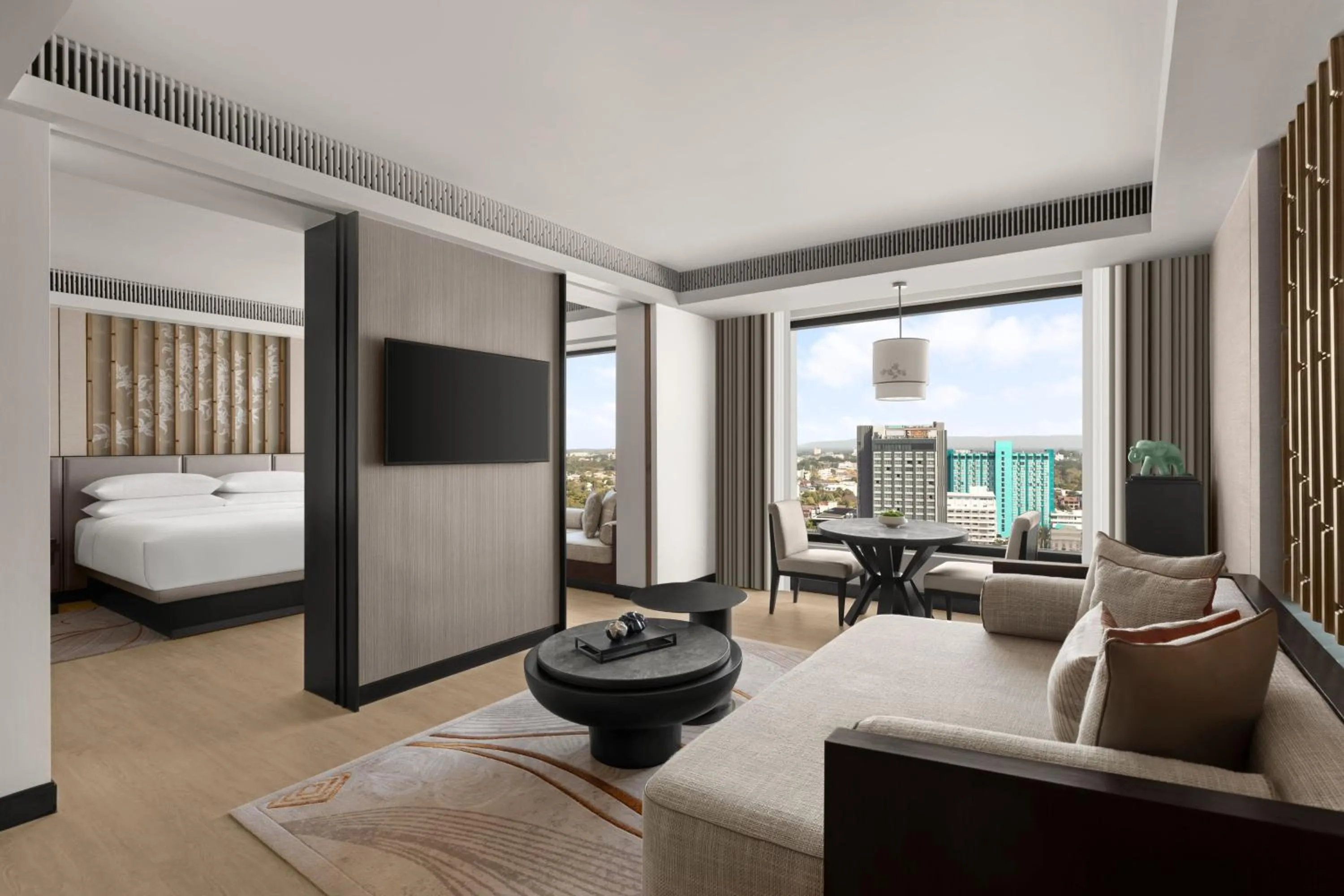 Living room, Bed in Chiang Mai Marriott Hotel