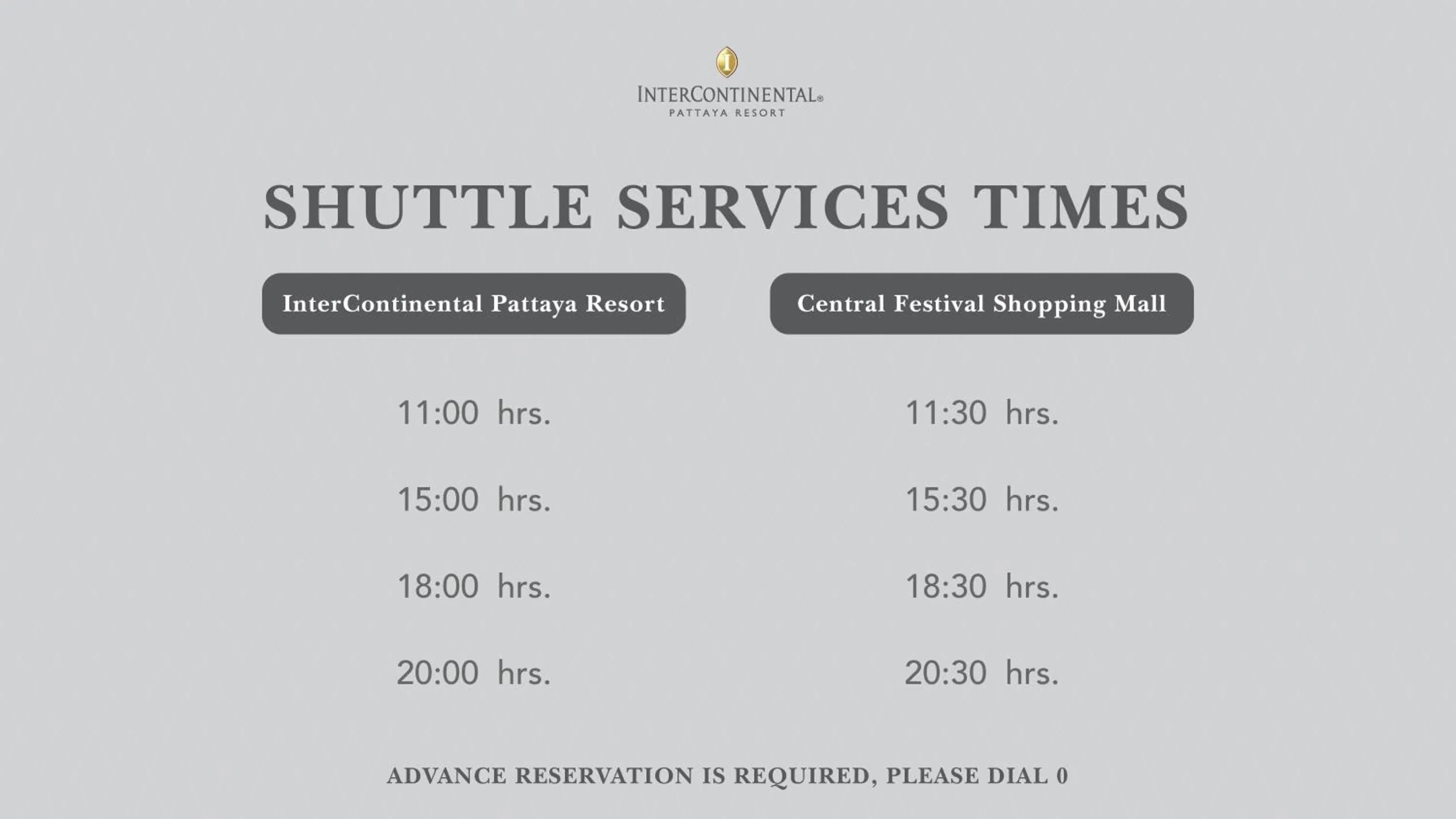 shuttle in InterContinental Pattaya Resort by IHG