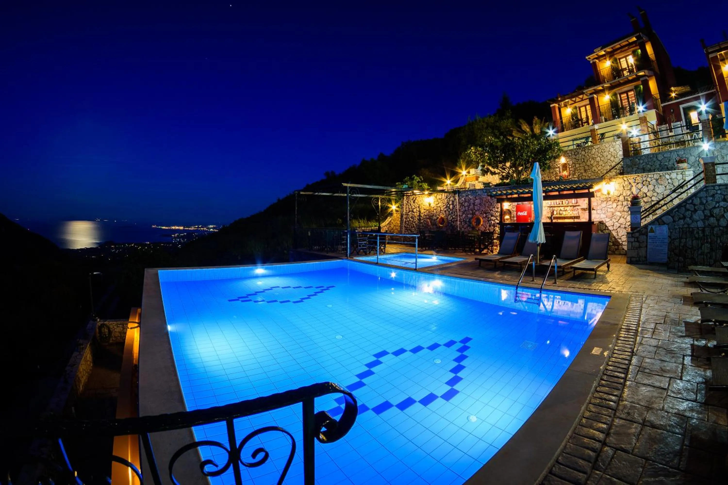 Pool view in Corfu Sokraki Villas