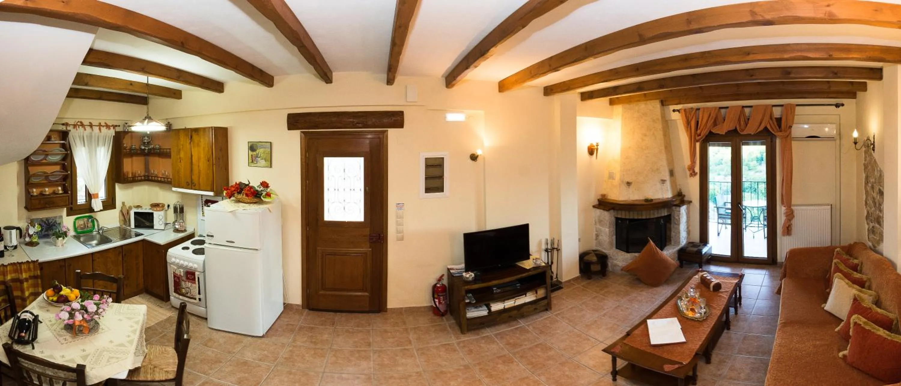 Kitchen or kitchenette in Corfu Sokraki Villas