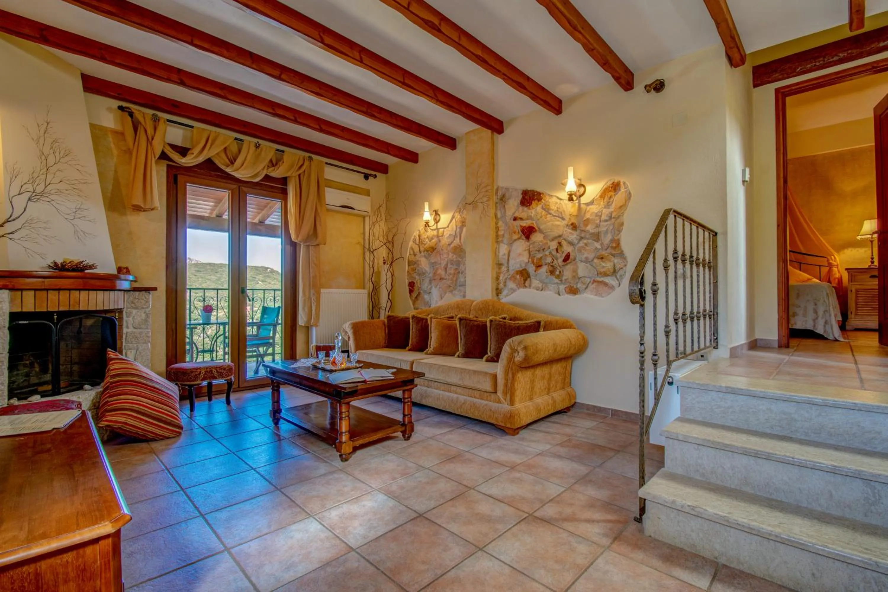 Living room in Corfu Sokraki Villas