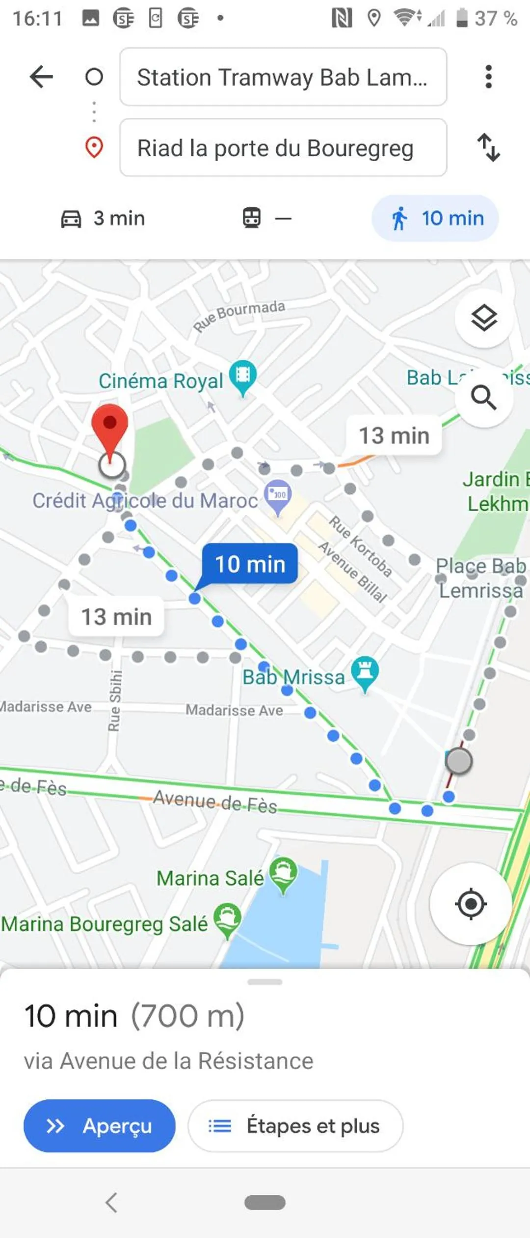 Bird's eye view in Riad La Porte du Bouregreg