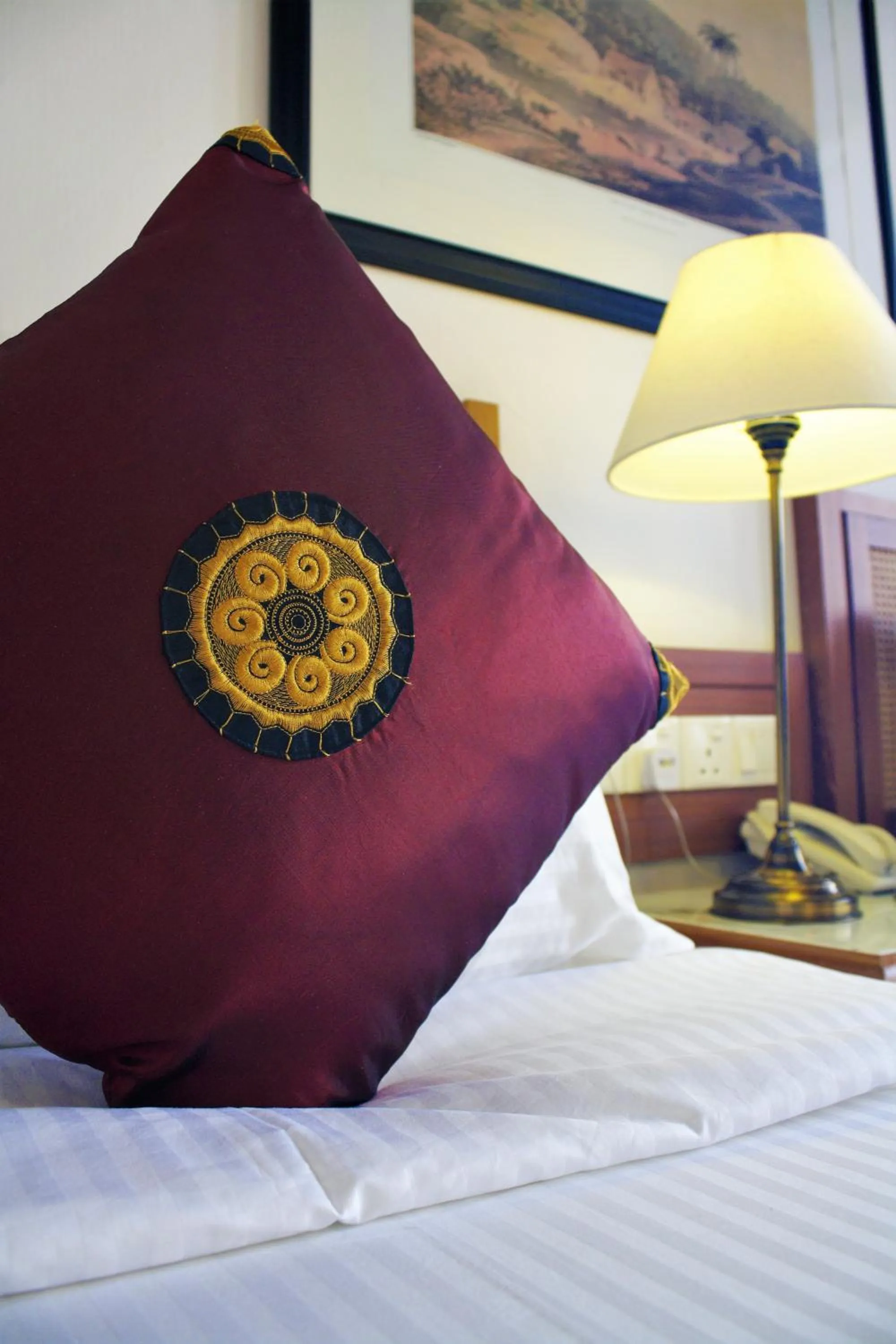 Decorative detail, Bed in Nam Keng Hotel Penang