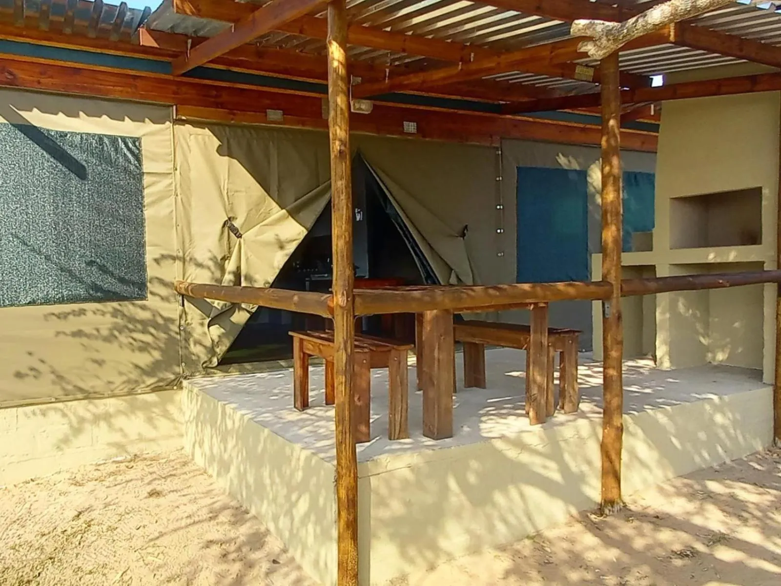 Patio in Kingfisher Bush Lodge