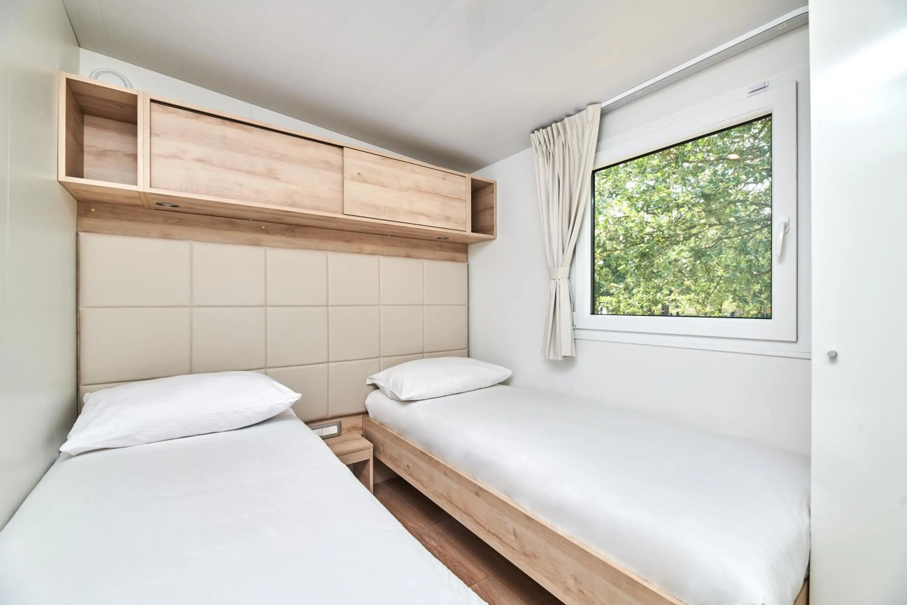 Bed in Camping Stella Maris Mobile Homes