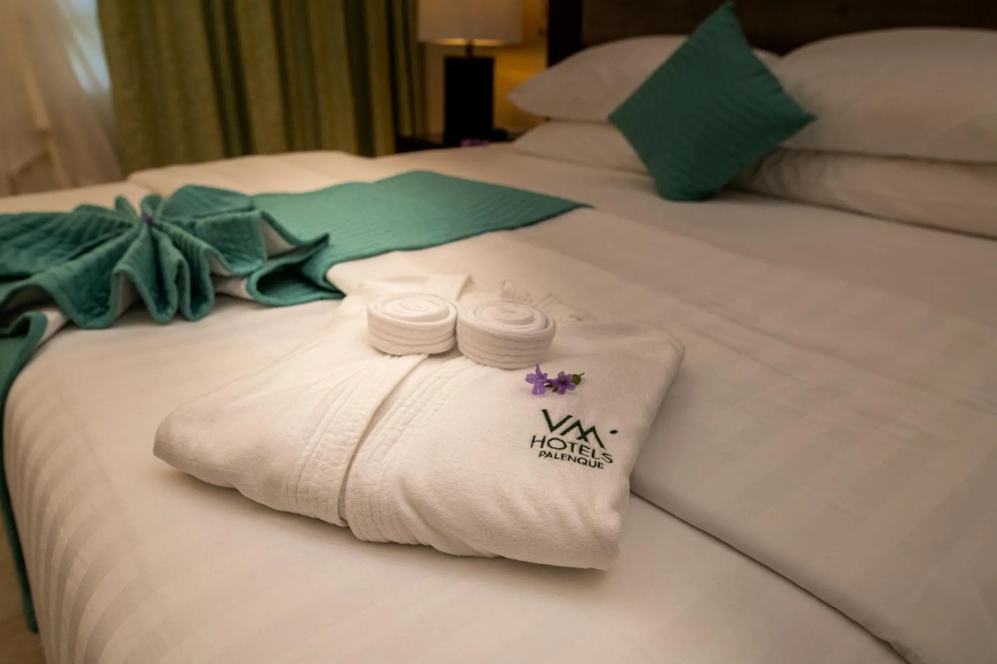 Bed in Hotel Villa Mercedes Palenque