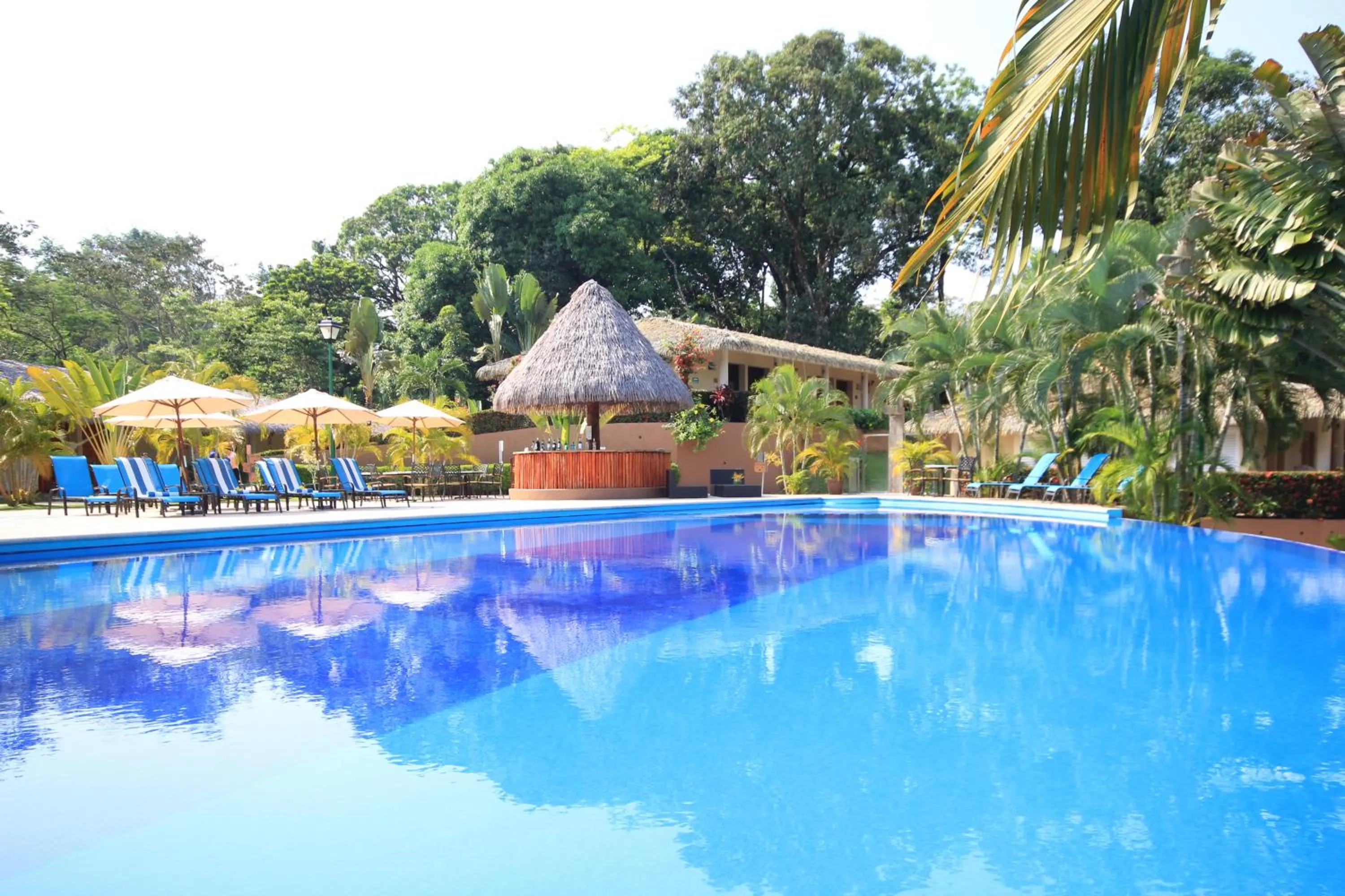 Pool view in Hotel Villa Mercedes Palenque
