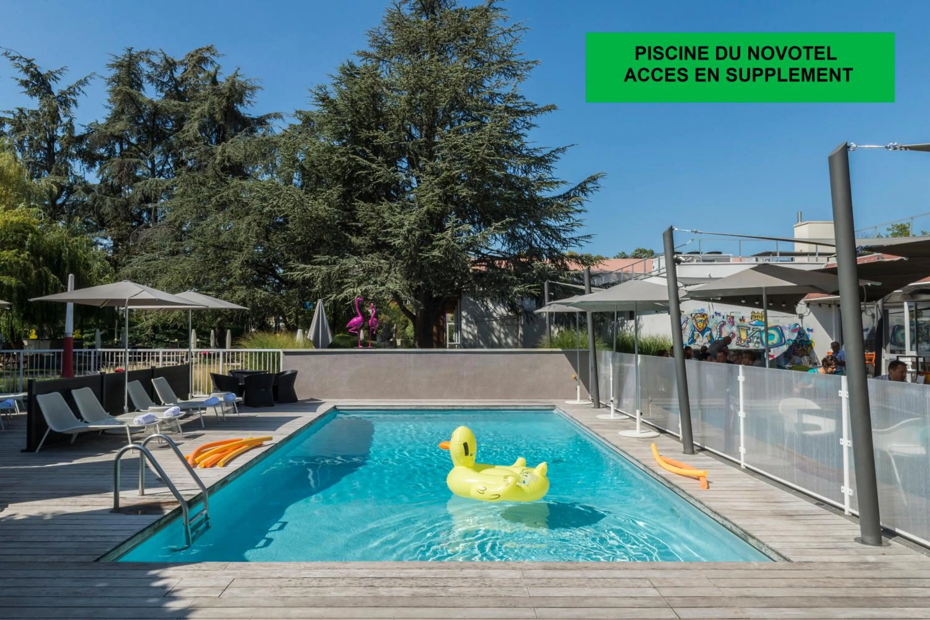 Pool view in ibis Styles Lyon Bron Eurexpo