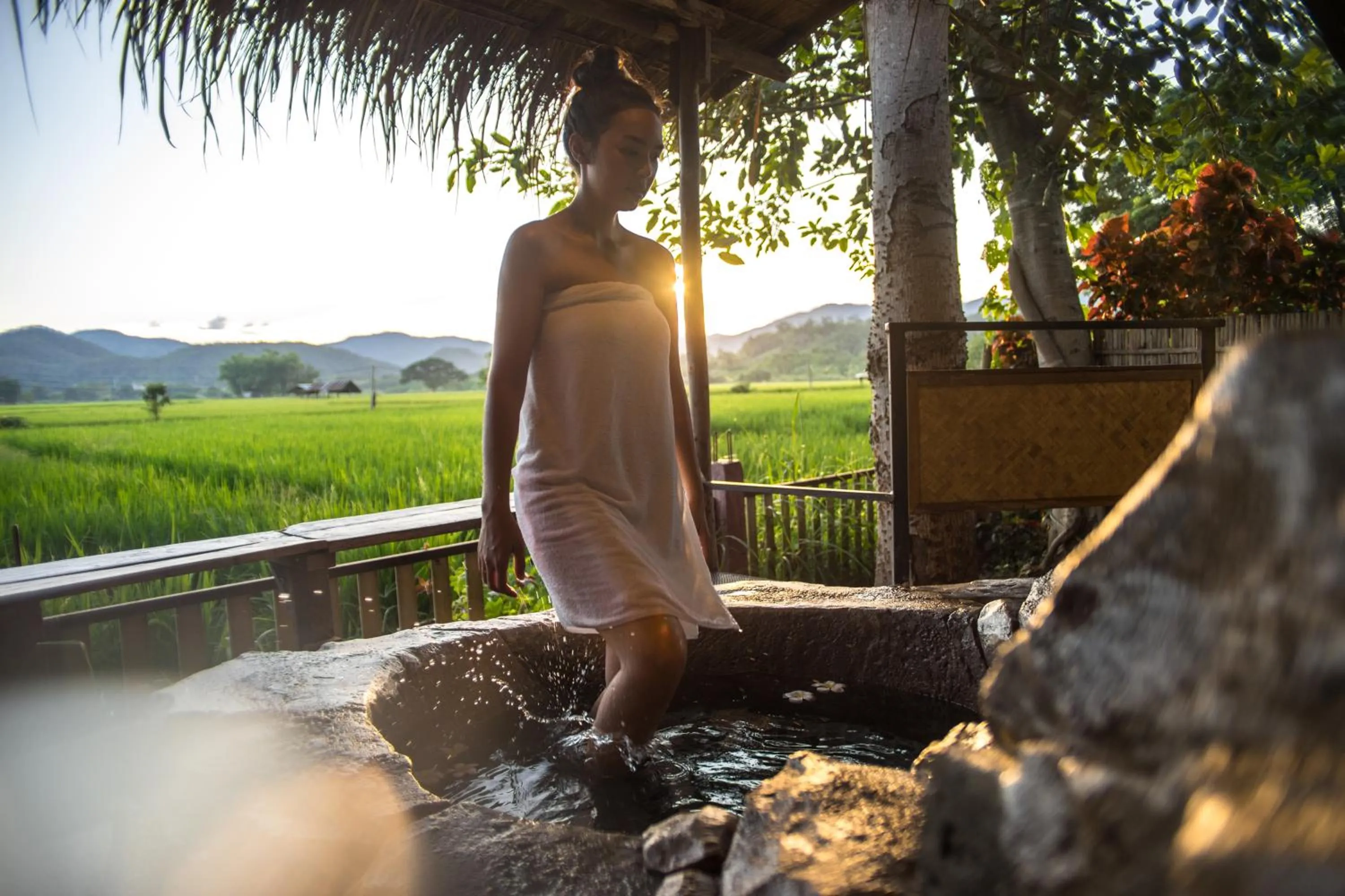 Hot Spring Bath in Kalm Pai