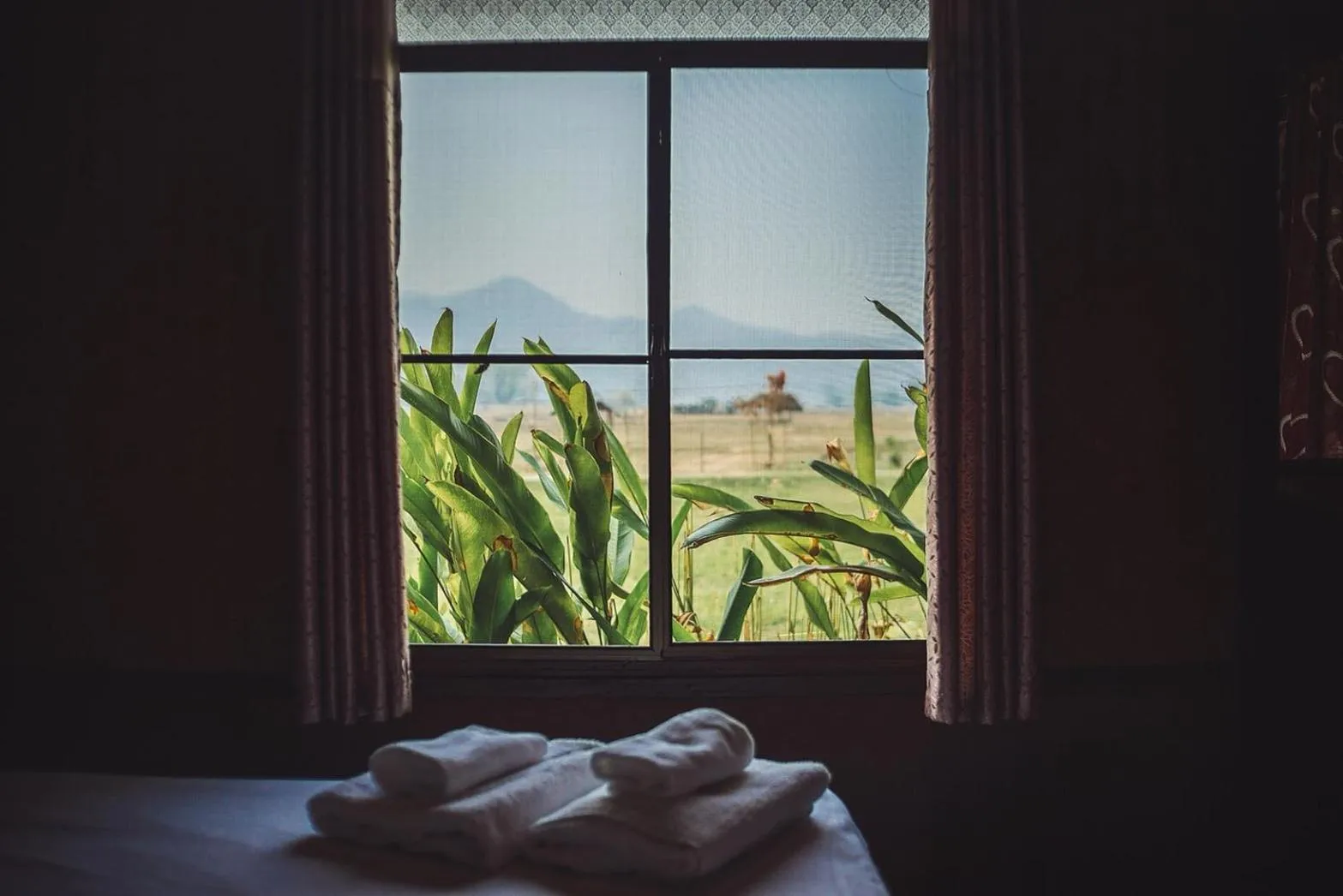 Mountain view, Bed in Kalm Pai