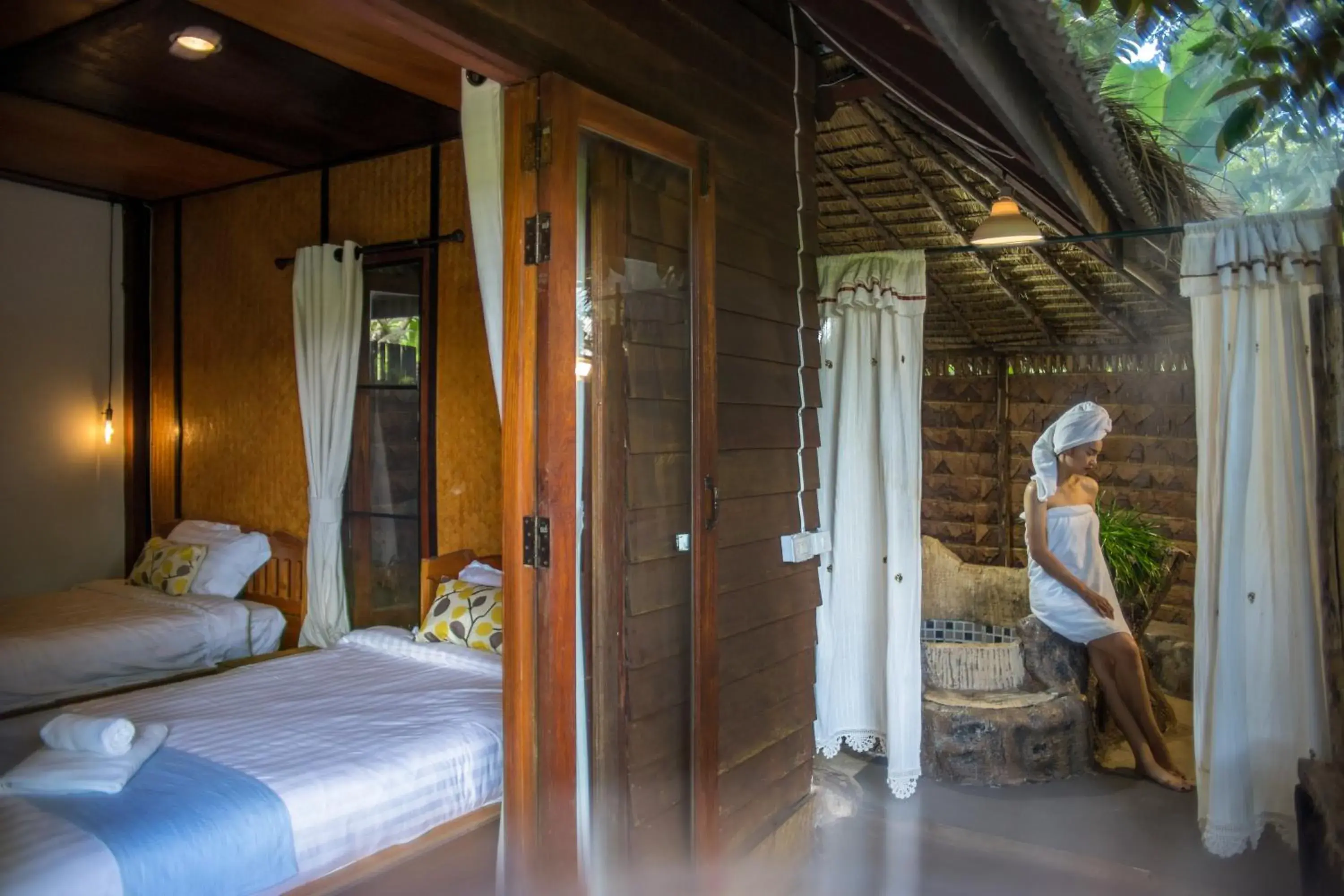 Deluxe Bungalow with Hot Spring Tub in Kalm Pai Deluxe Bungalow with Hot Spring Tub in Kalm Pai