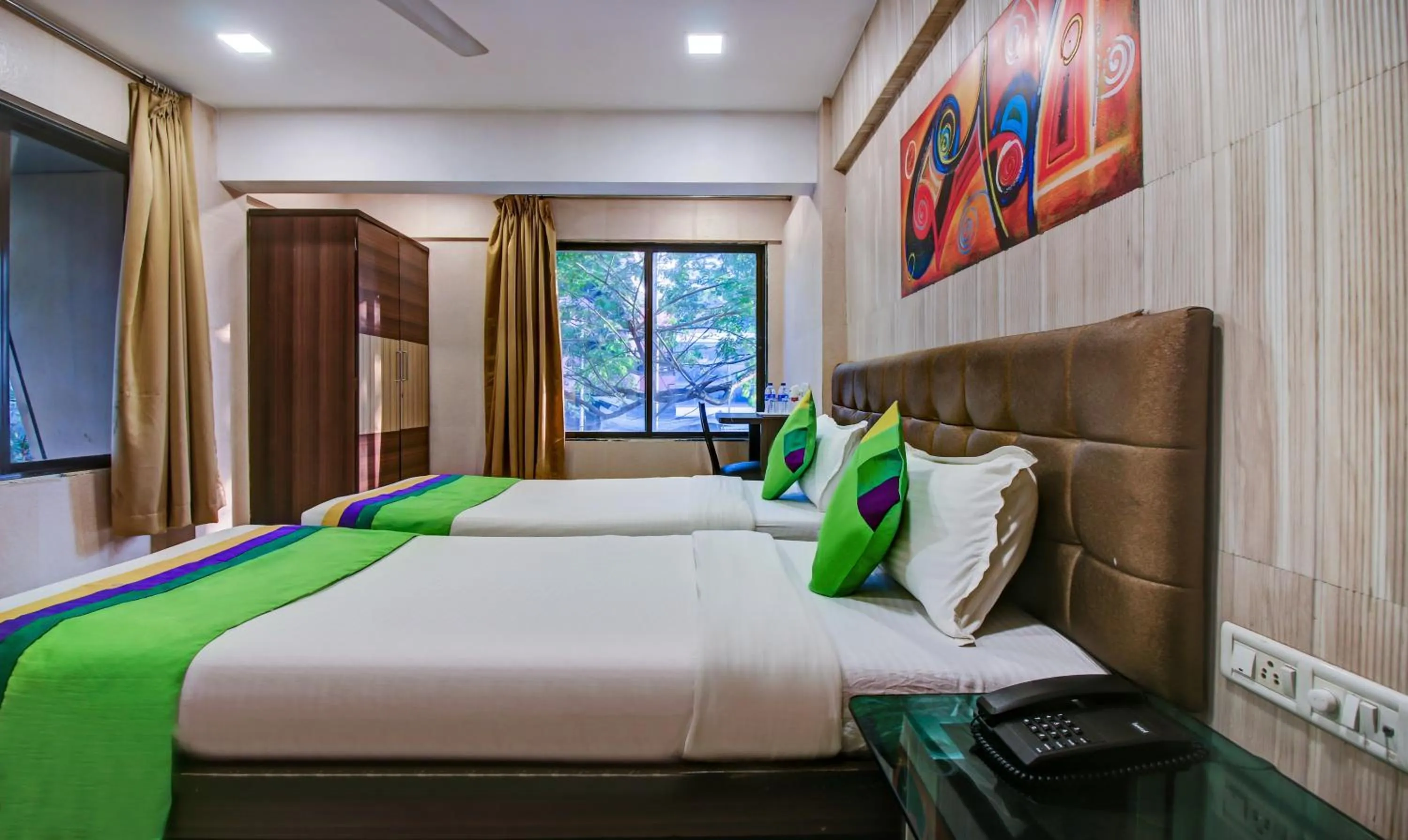Bedroom, Bed in Treebo Lake Bloom Powai