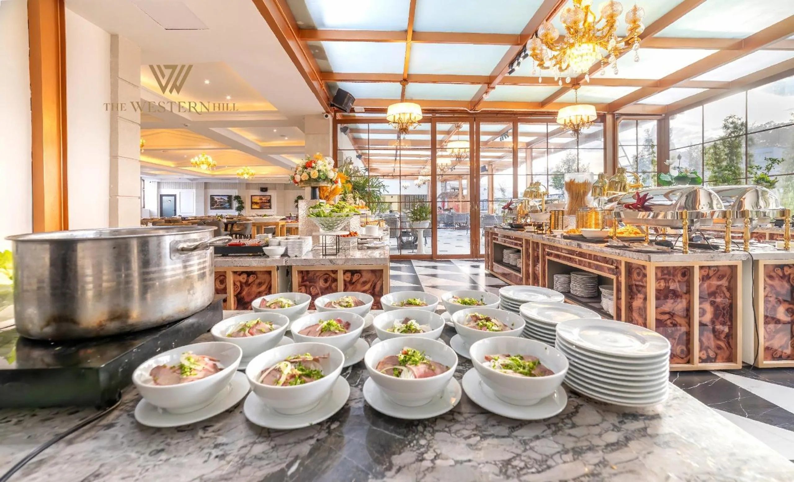 Buffet breakfast in River Prince Hotel