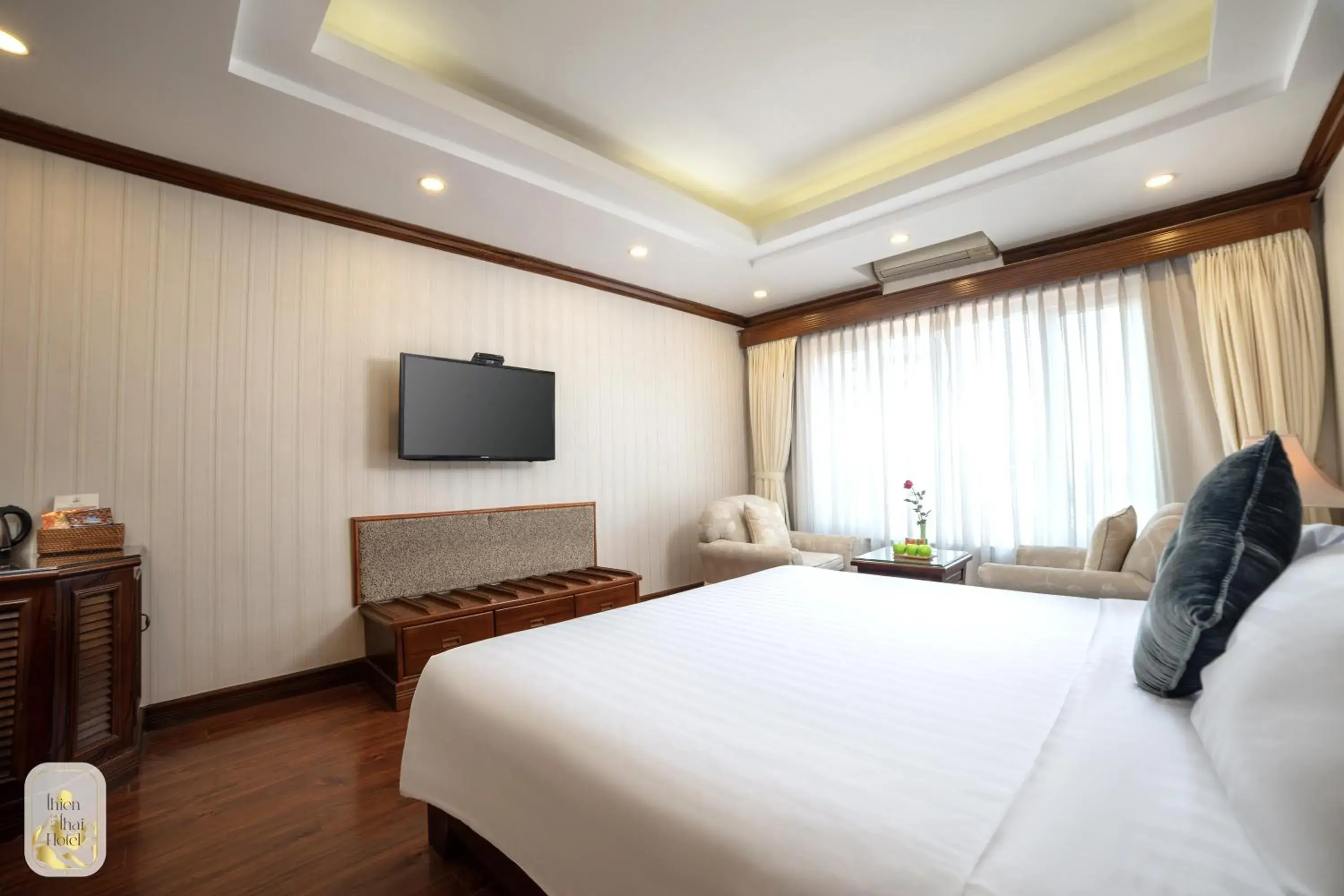 Deluxe Double or Twin Room With City View + Free Afternoon Tea in Thien Thai Hotel & Spa Deluxe Double or Twin Room With City View + Free Afternoon Tea in Thien Thai Hotel & Spa