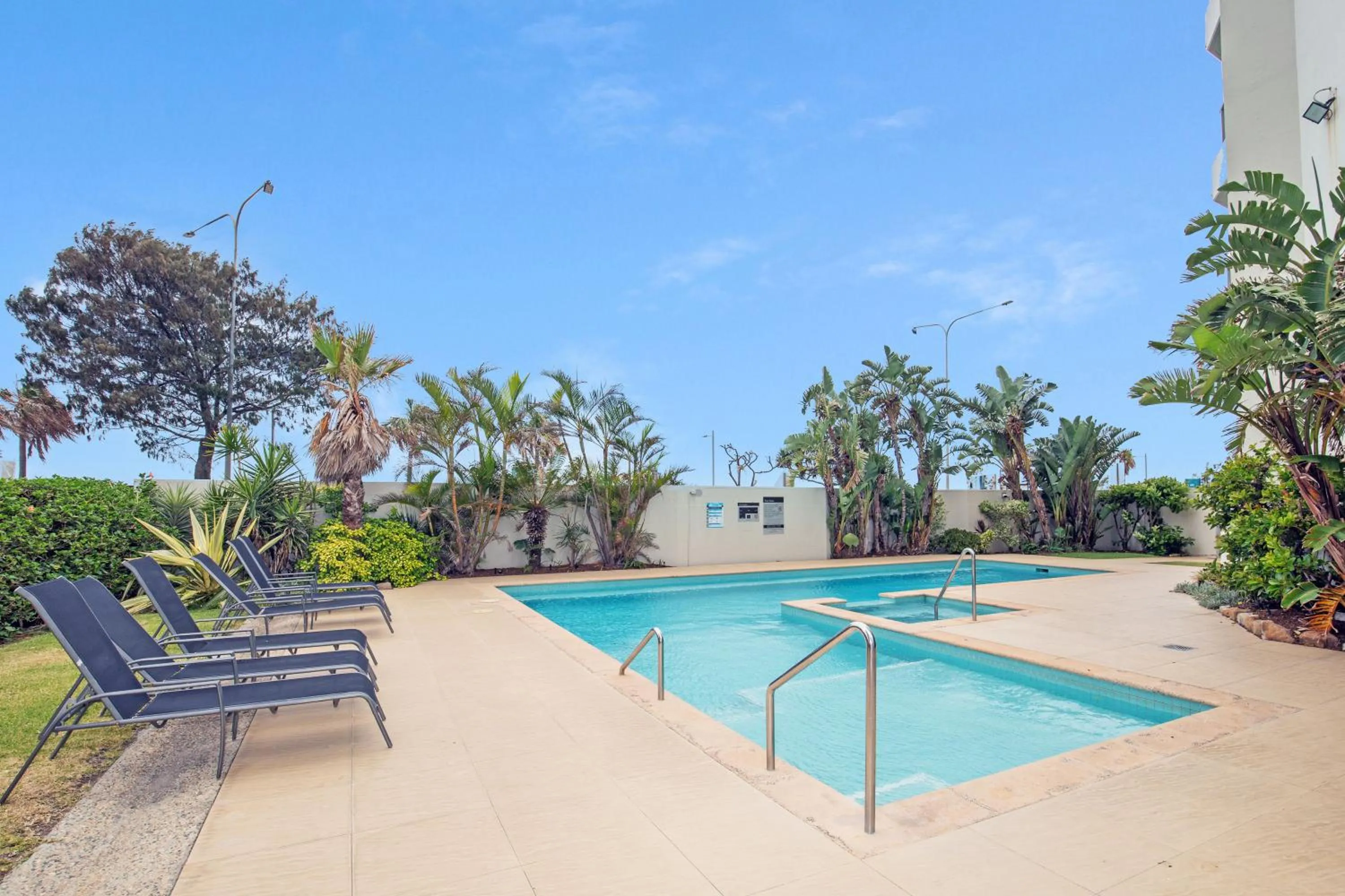 Swimming pool in Pacific Plaza Apartments
