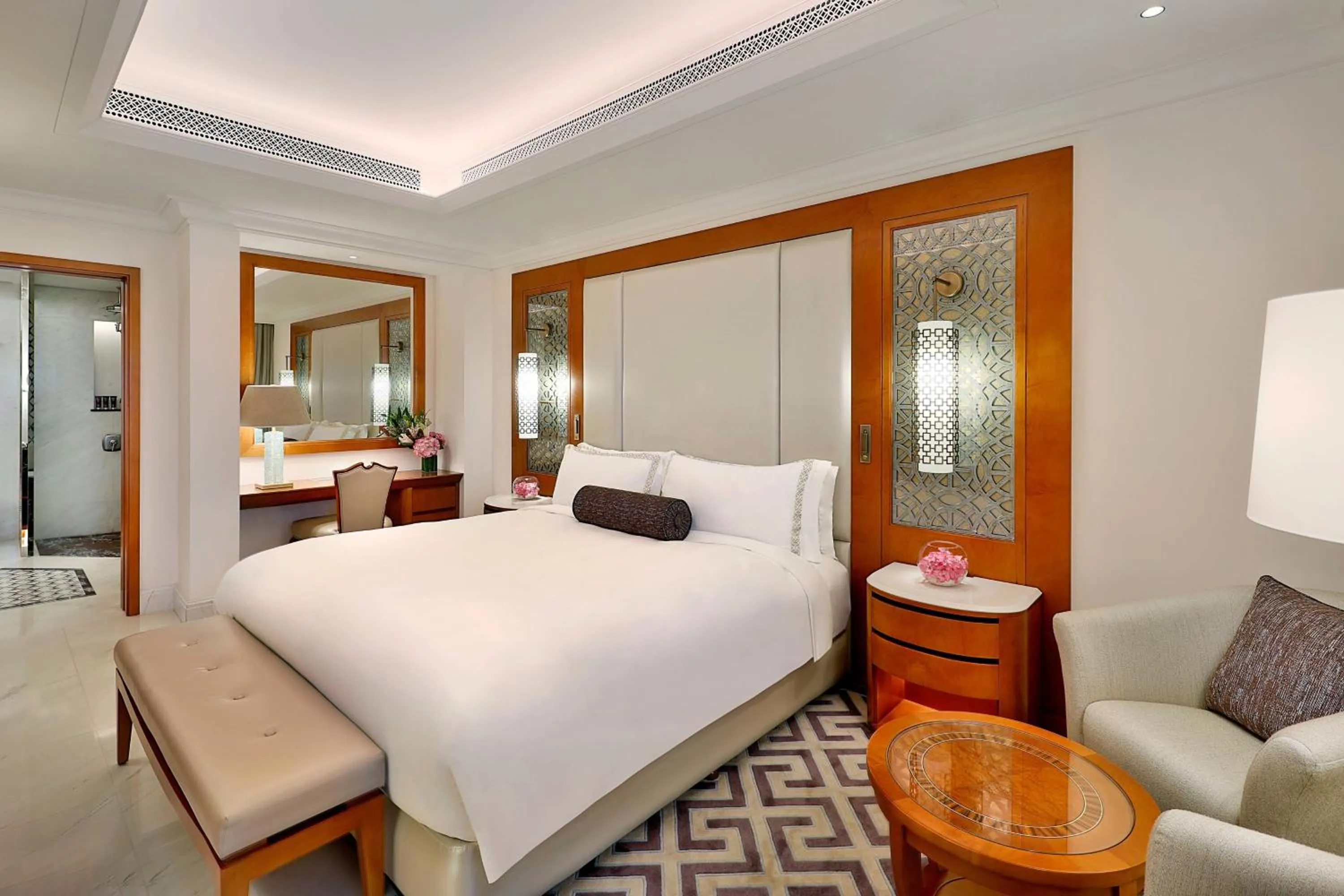 Photo of the whole room, Bed in Al Bustan Palace, a Ritz-Carlton Hotel