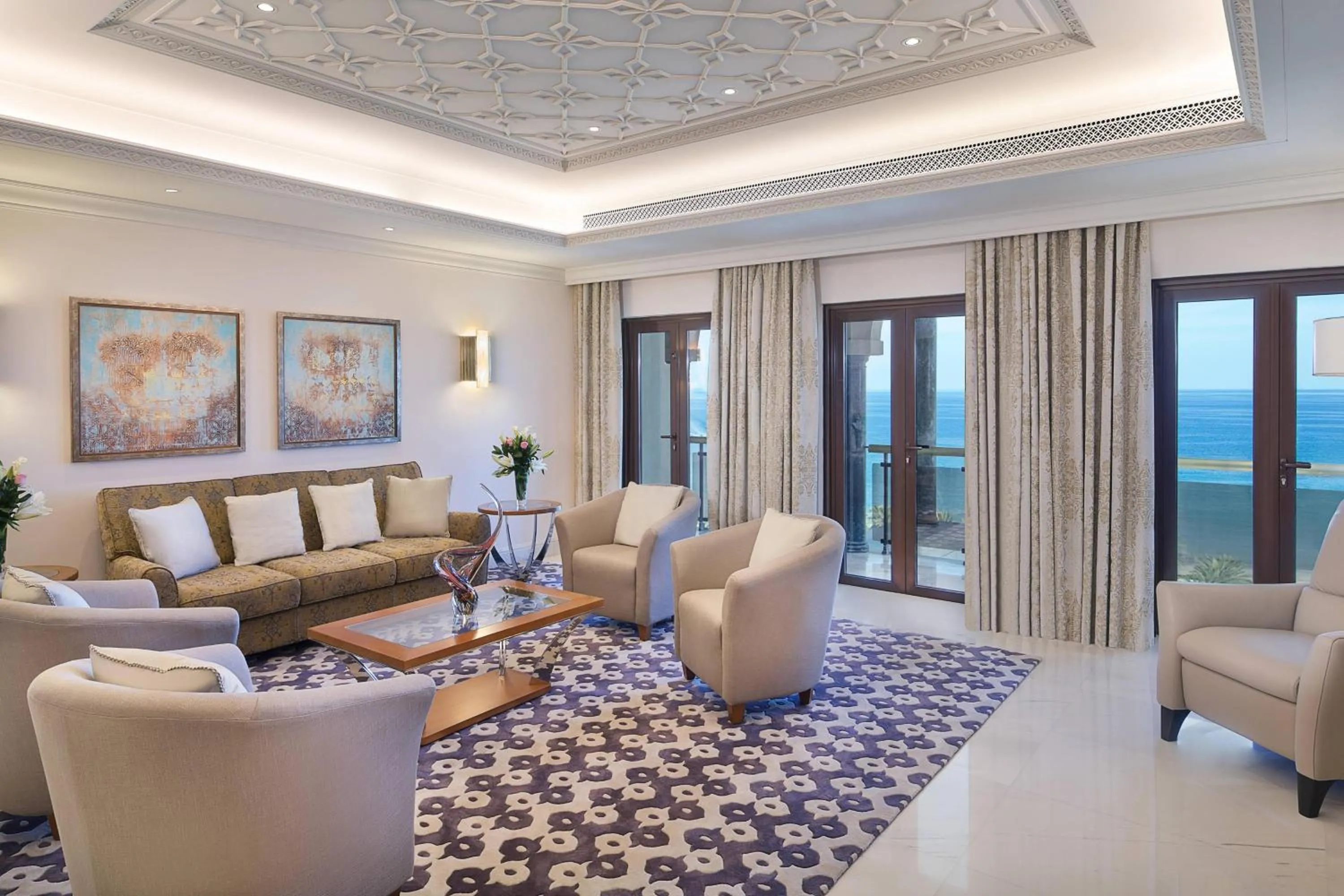 Living room in Al Bustan Palace, a Ritz-Carlton Hotel