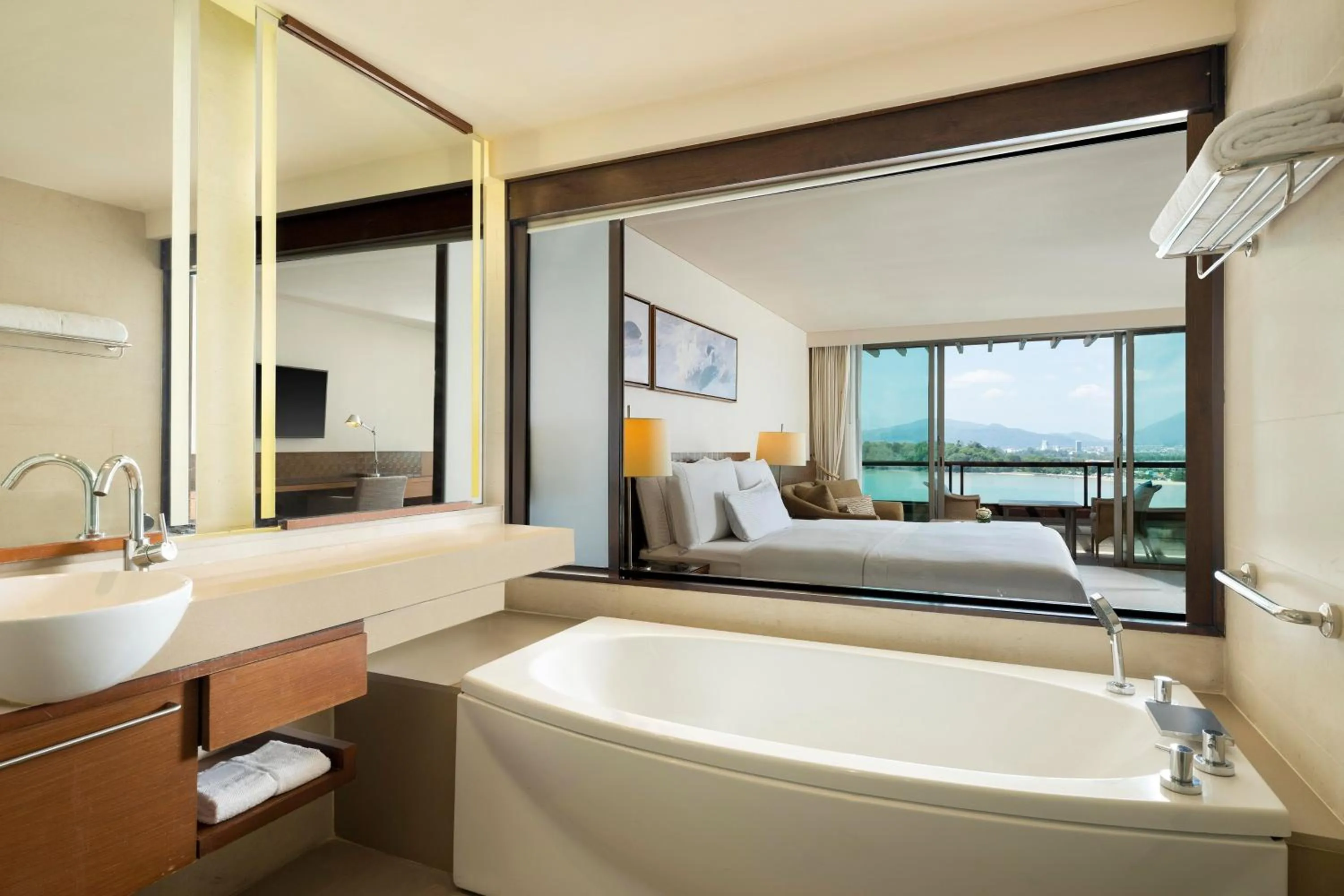 Bathroom, Bed in The Westin Siray Bay Resort & Spa, Phuket