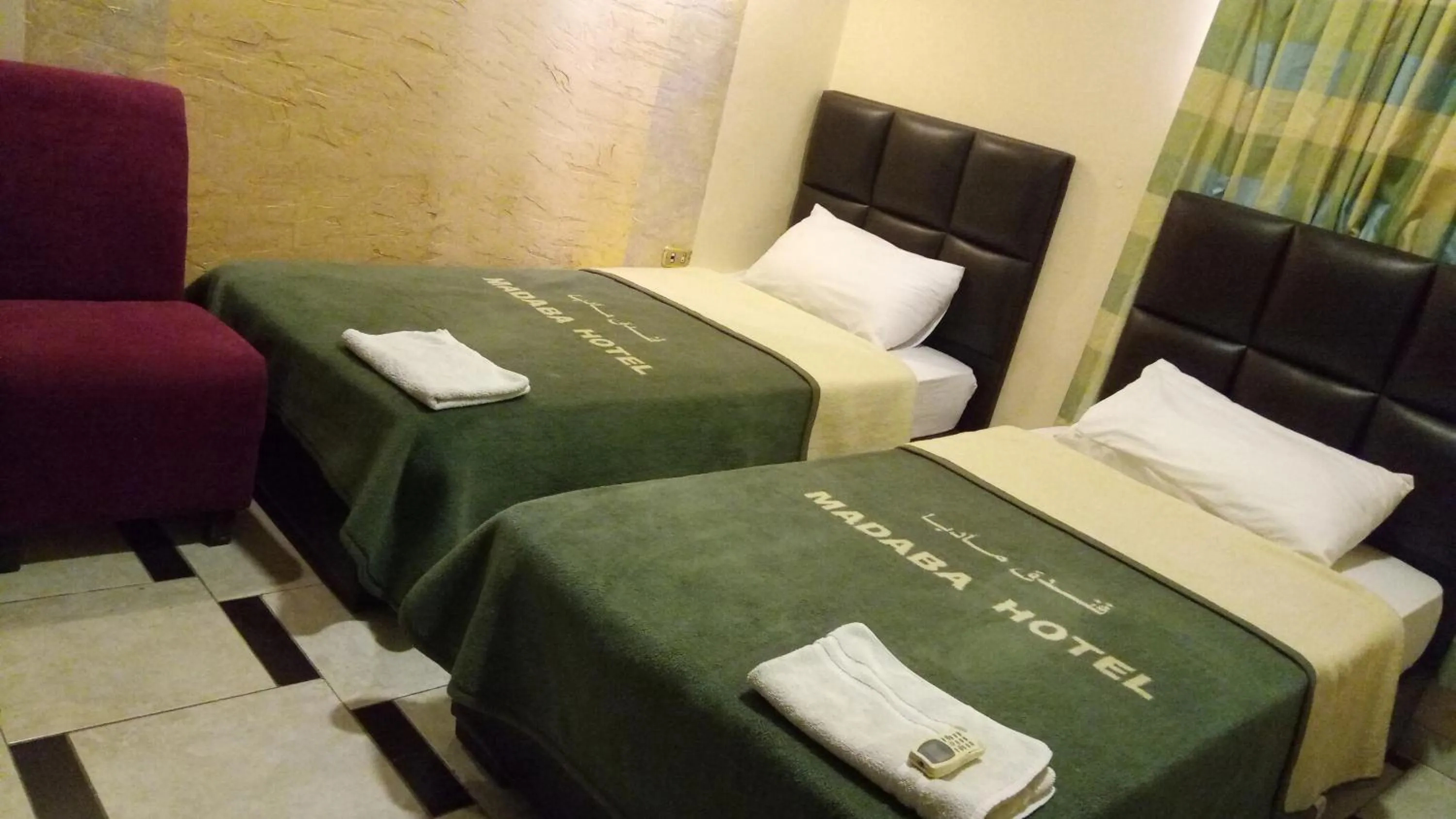 Bed in Madaba Hotel
