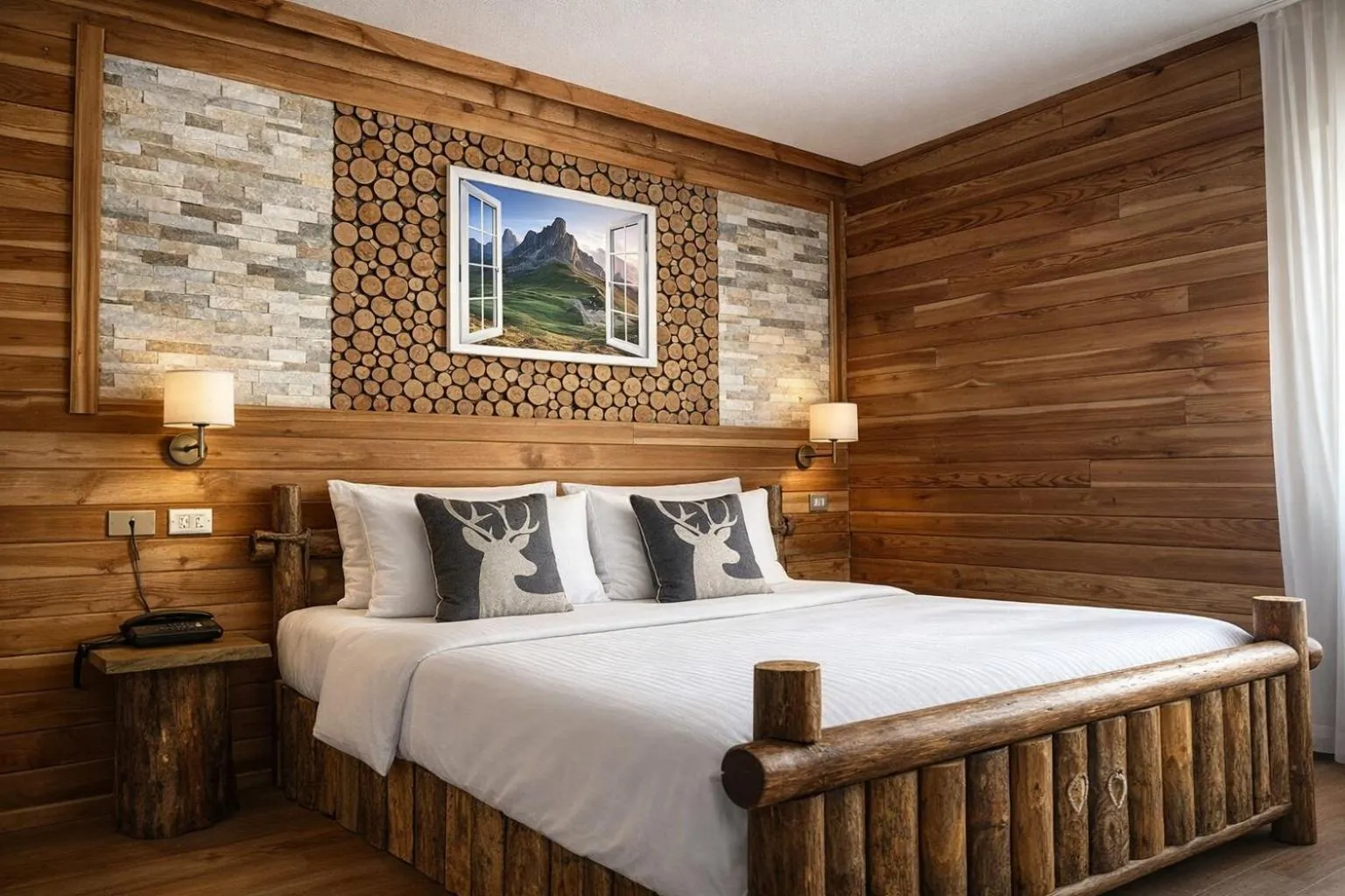 Bed in Hotel Rododendro Val di Fassa