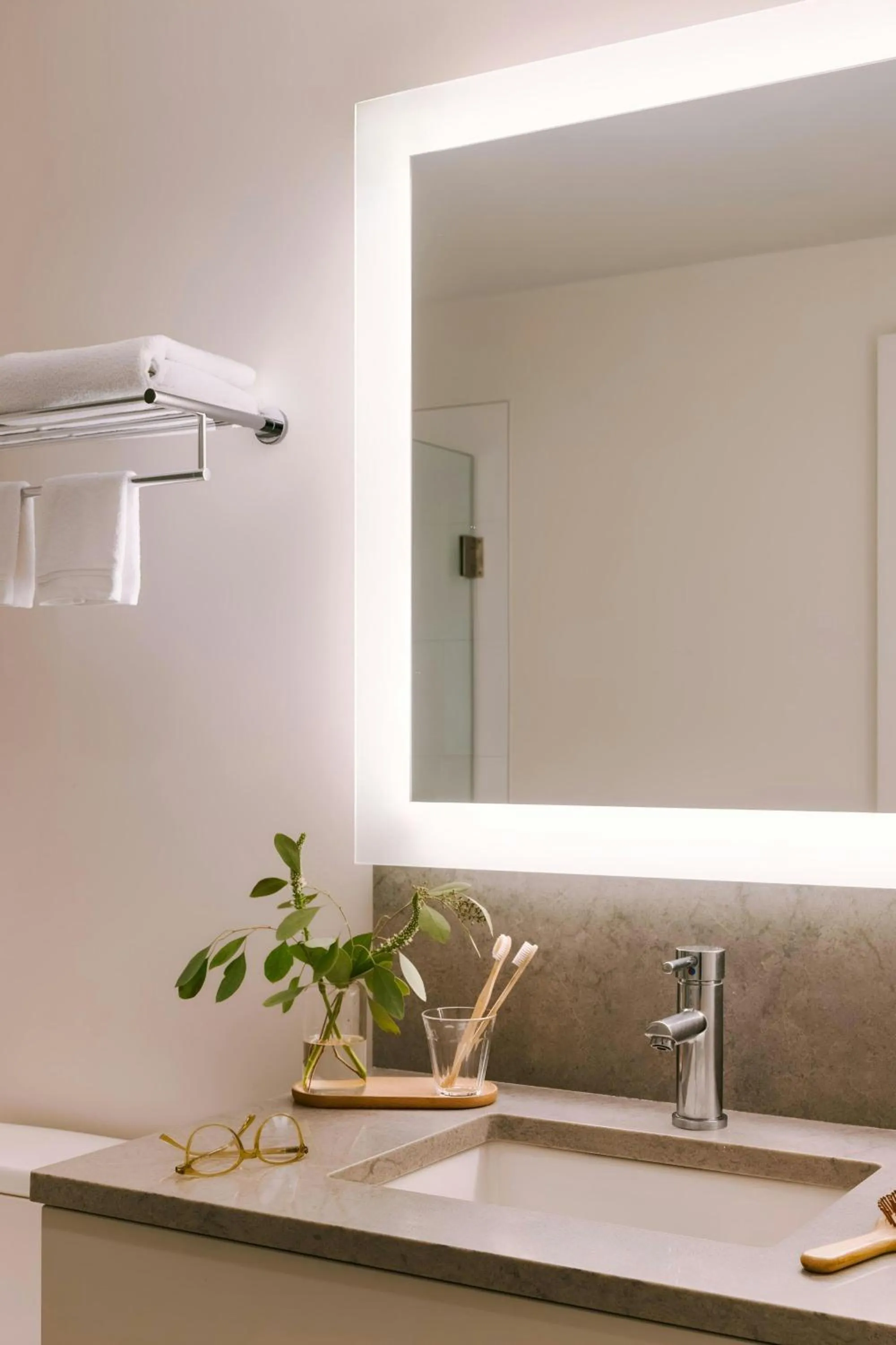 Bathroom in Sonder by Marriott Bonvoy Pierce Boston Apartments Fenway