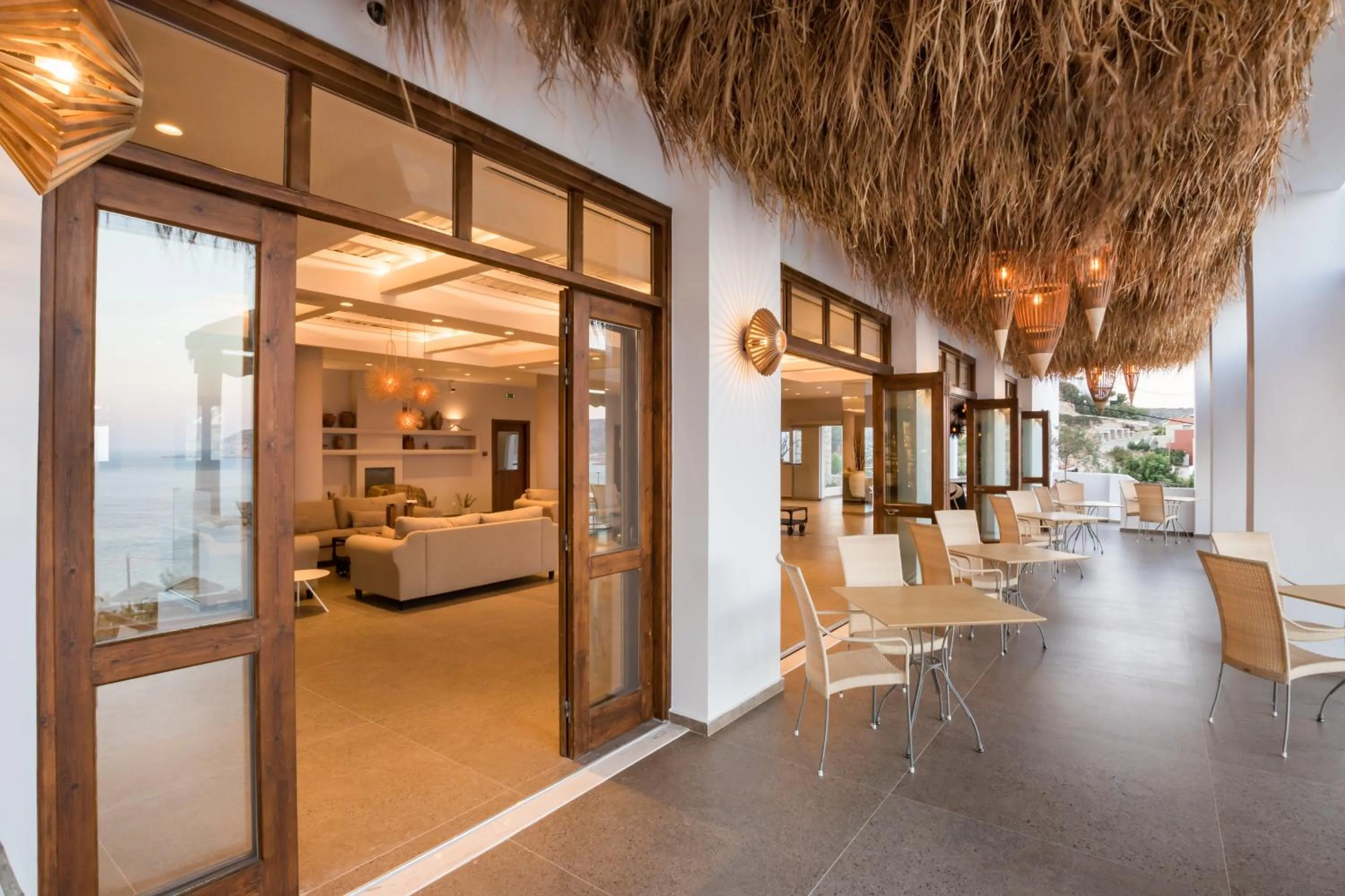 Seating area in Aegean Village Beachfront Resort