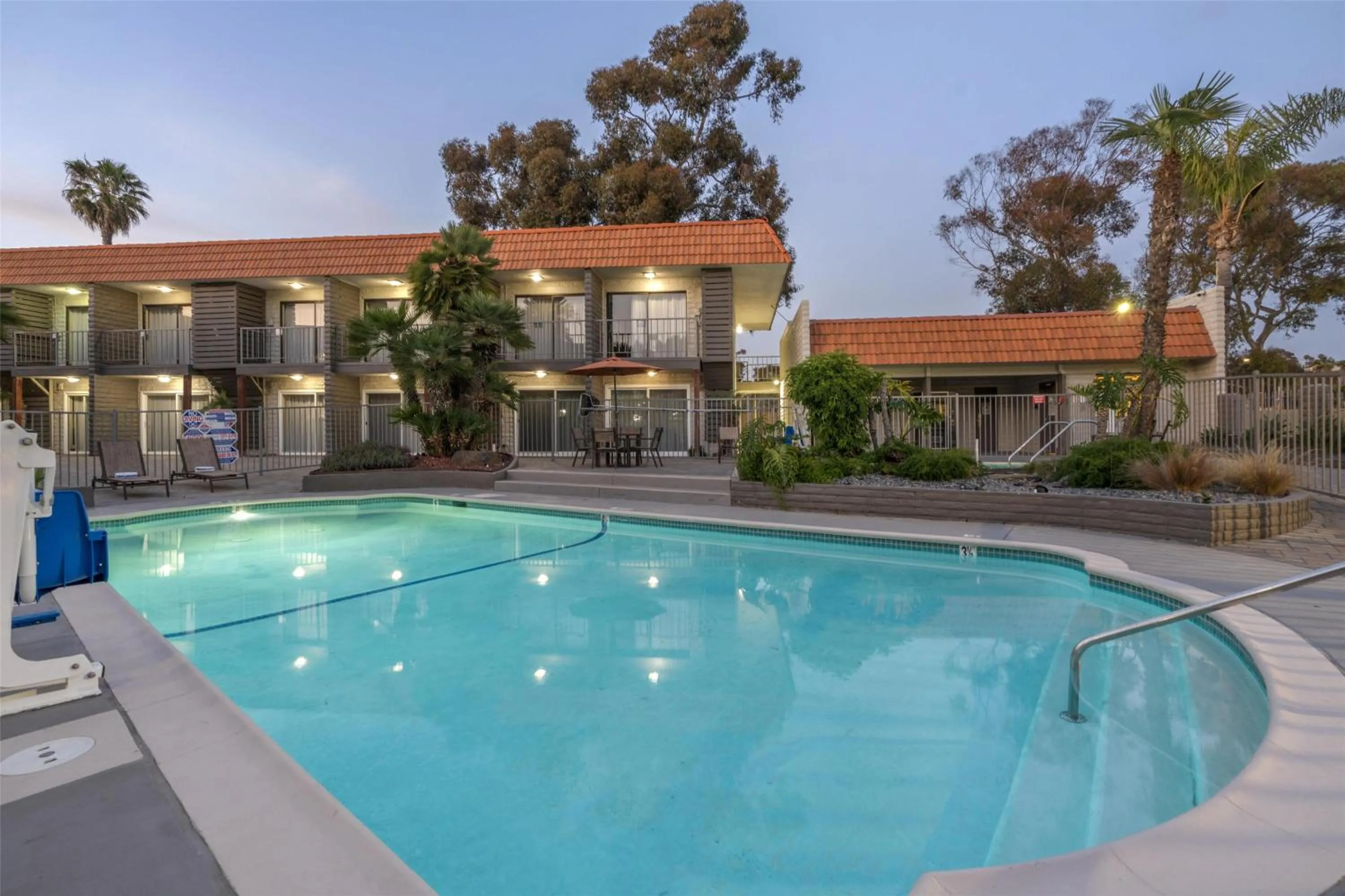 Pool view in Best Western Oceanside Inn