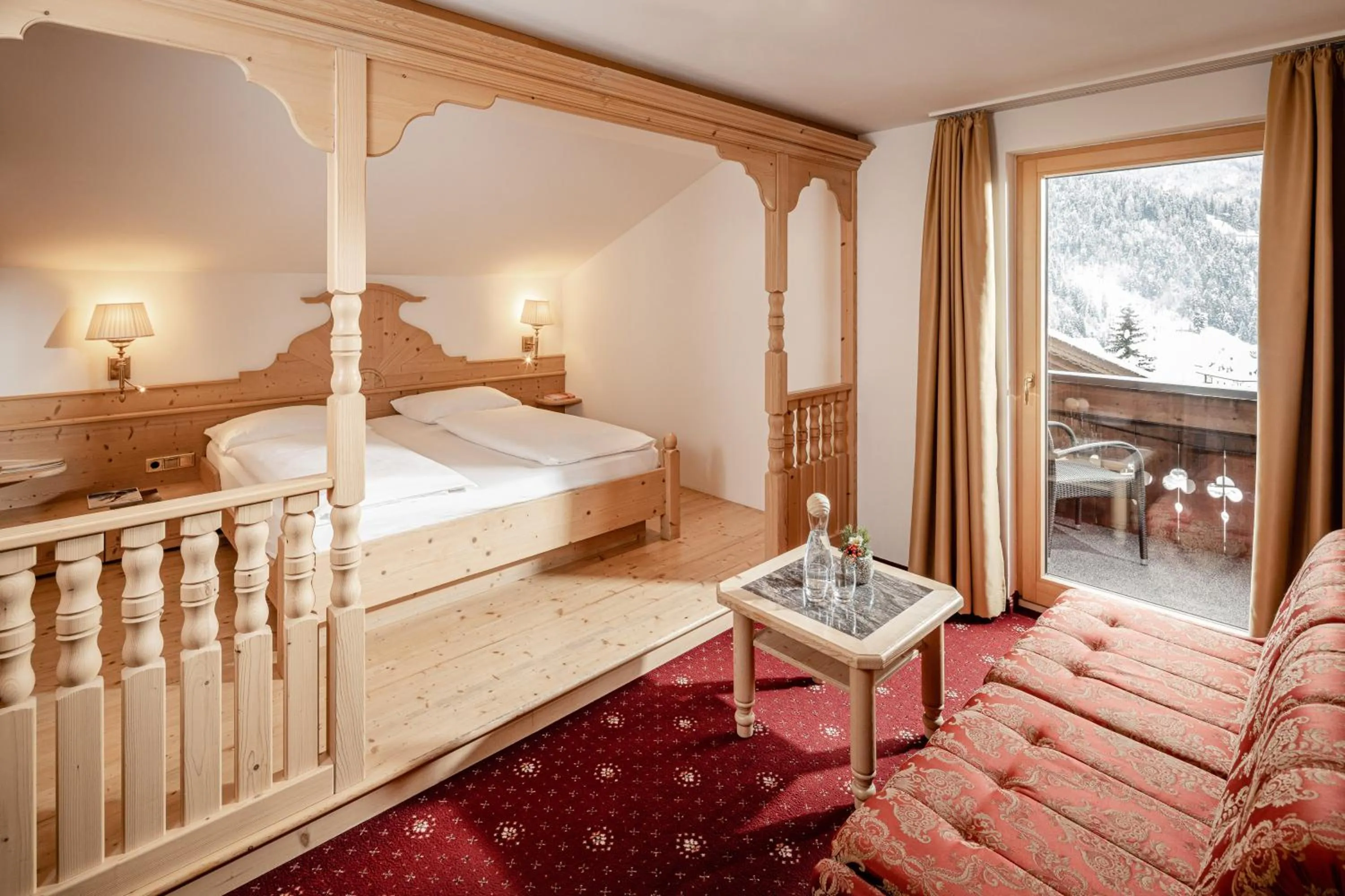 Bed in Romantik & Family Hotel Gardenia***S