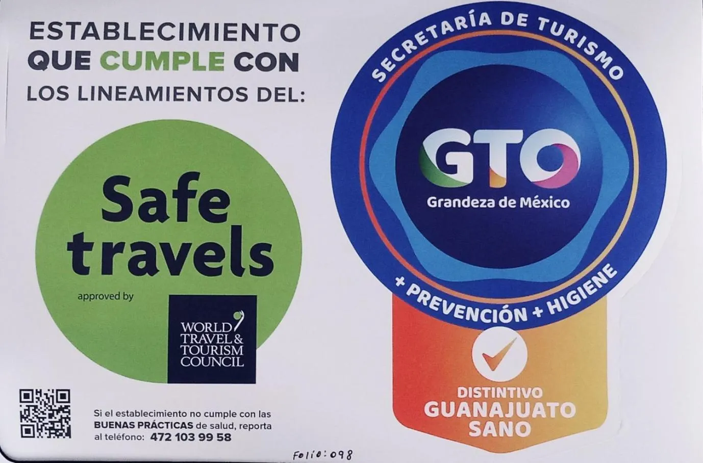 Certificate/Award in Casa Frida B&B