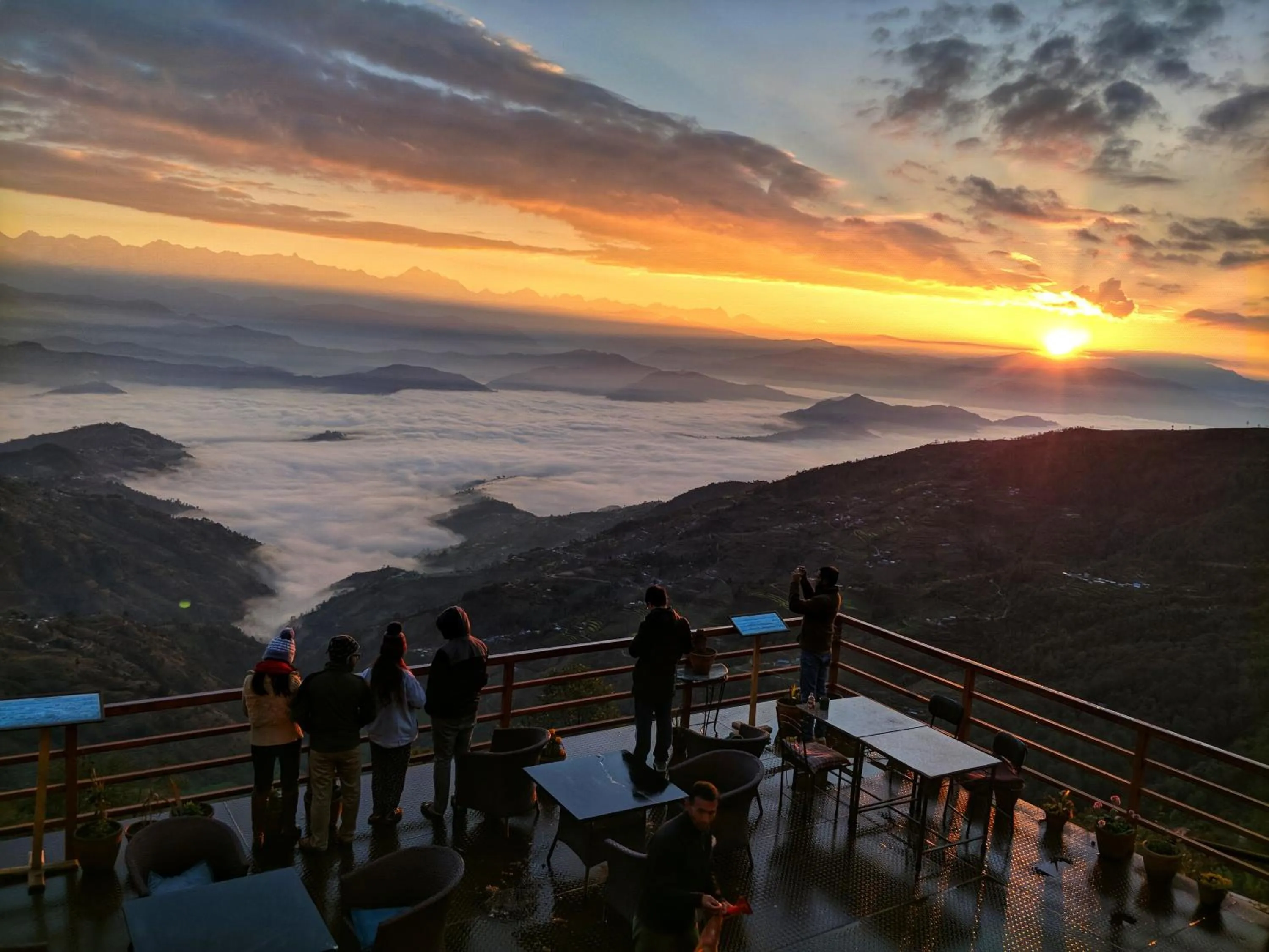 People in Everest Manla Resort