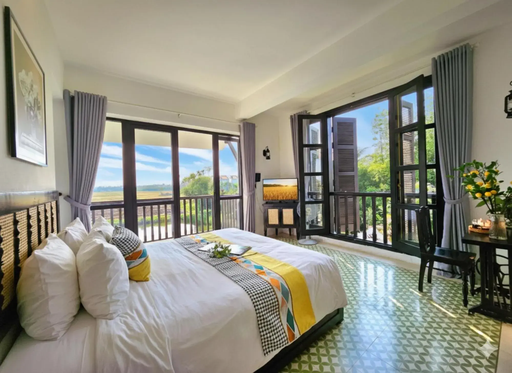 Deluxe Double Room with Balcony in Nghé Garden Resort Hội An Deluxe Double Room with Balcony in Nghé Garden Resort Hội An