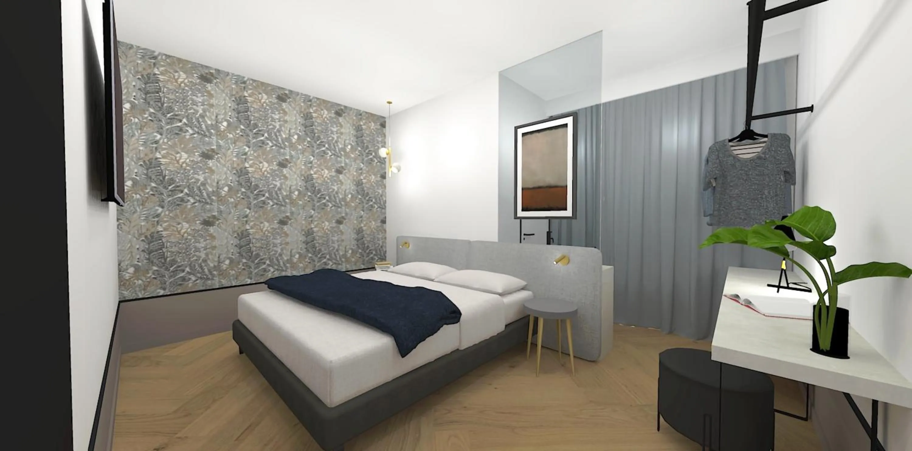 Bedroom, Bed in Hotel San Carlo