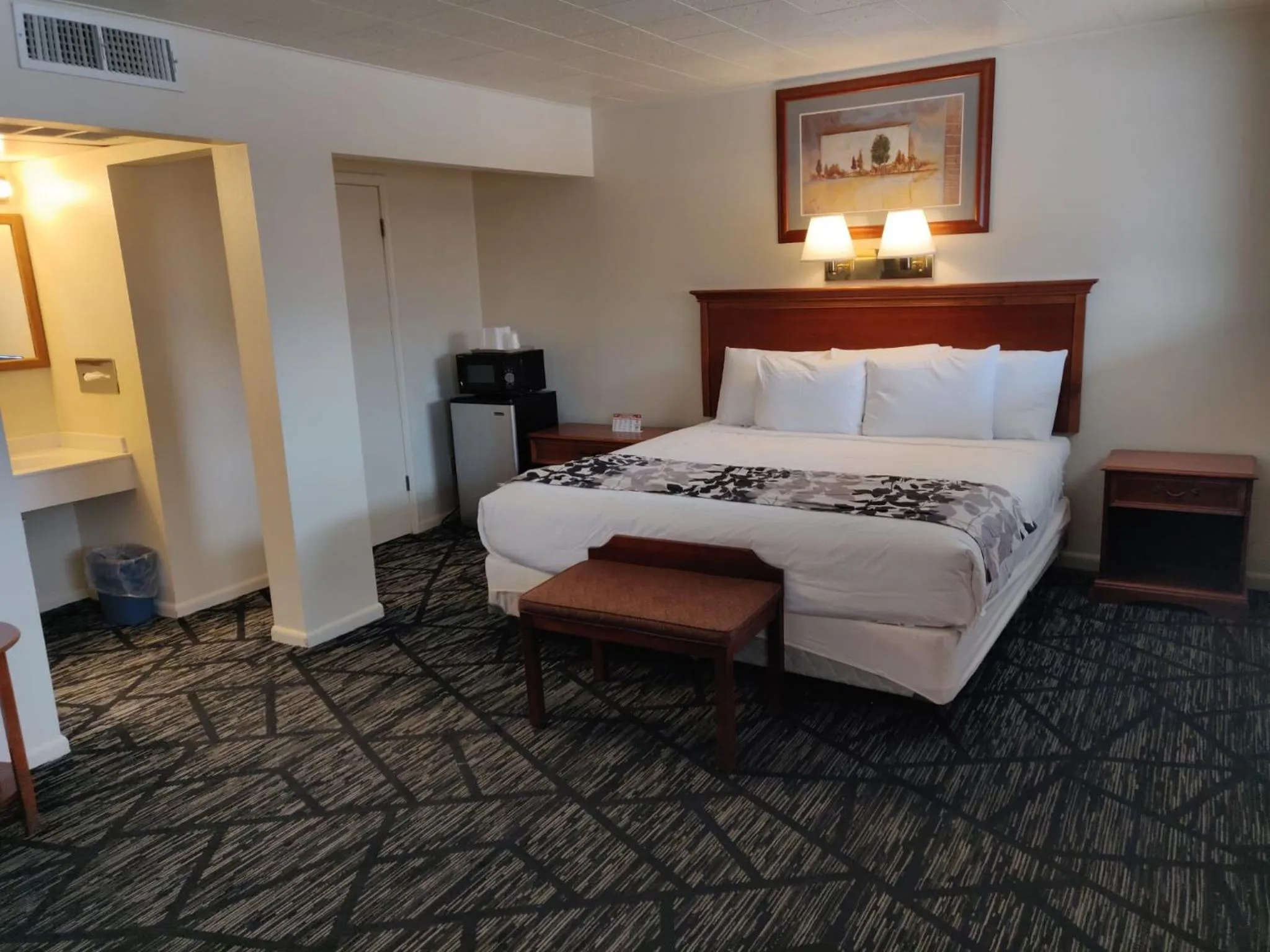 Bed in Skyline Motor Inn