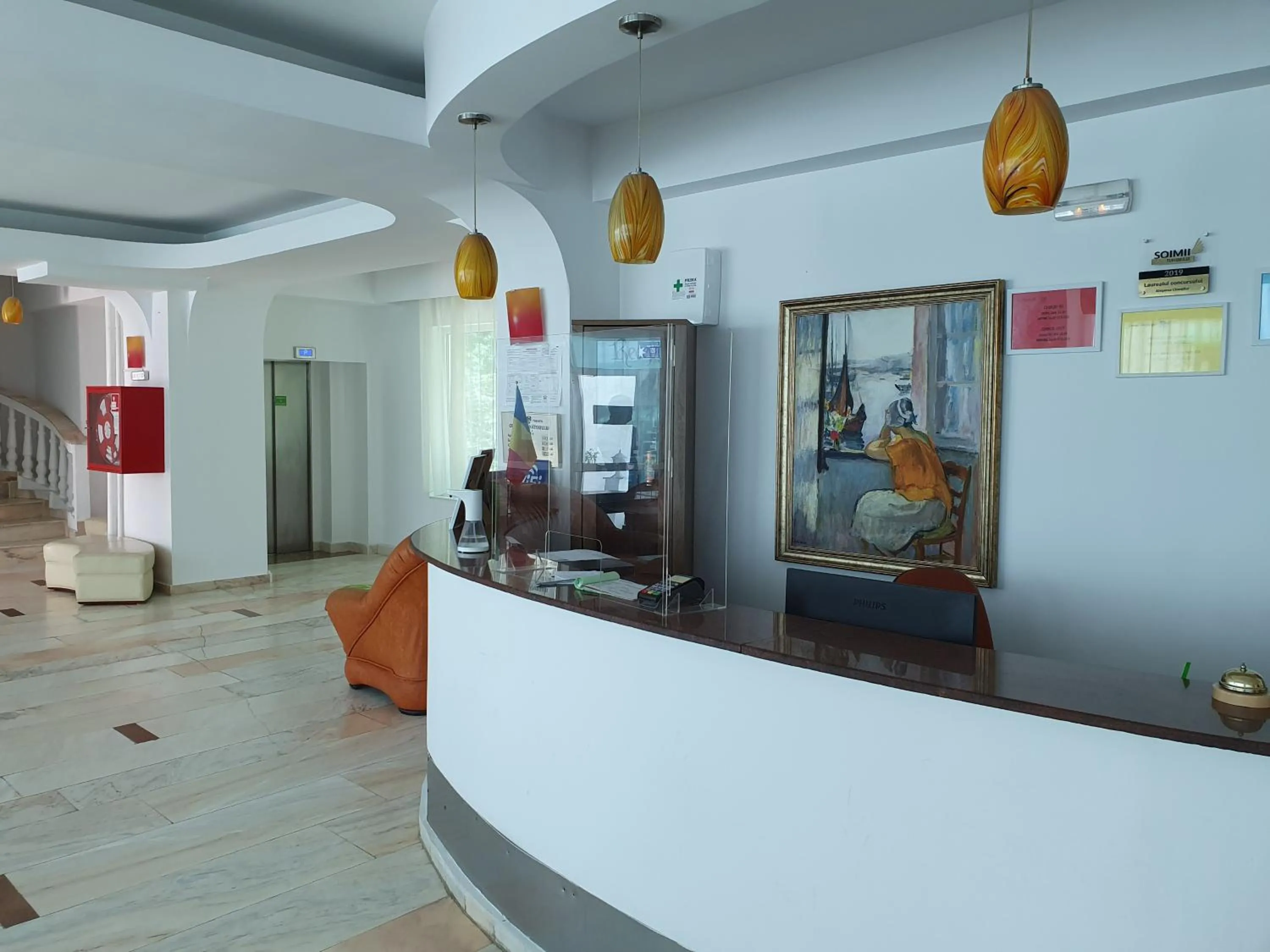 Lobby or reception in Hotel Cornul Vanatorului