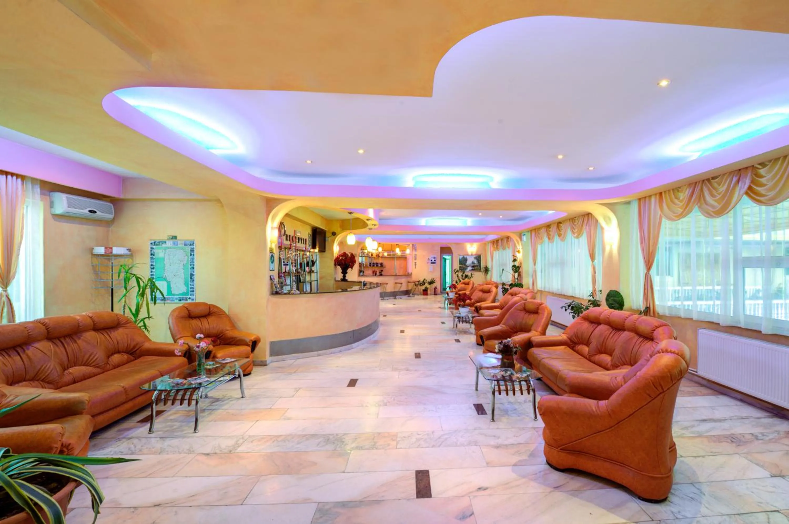 Communal lounge/ TV room in Hotel Cornul Vanatorului