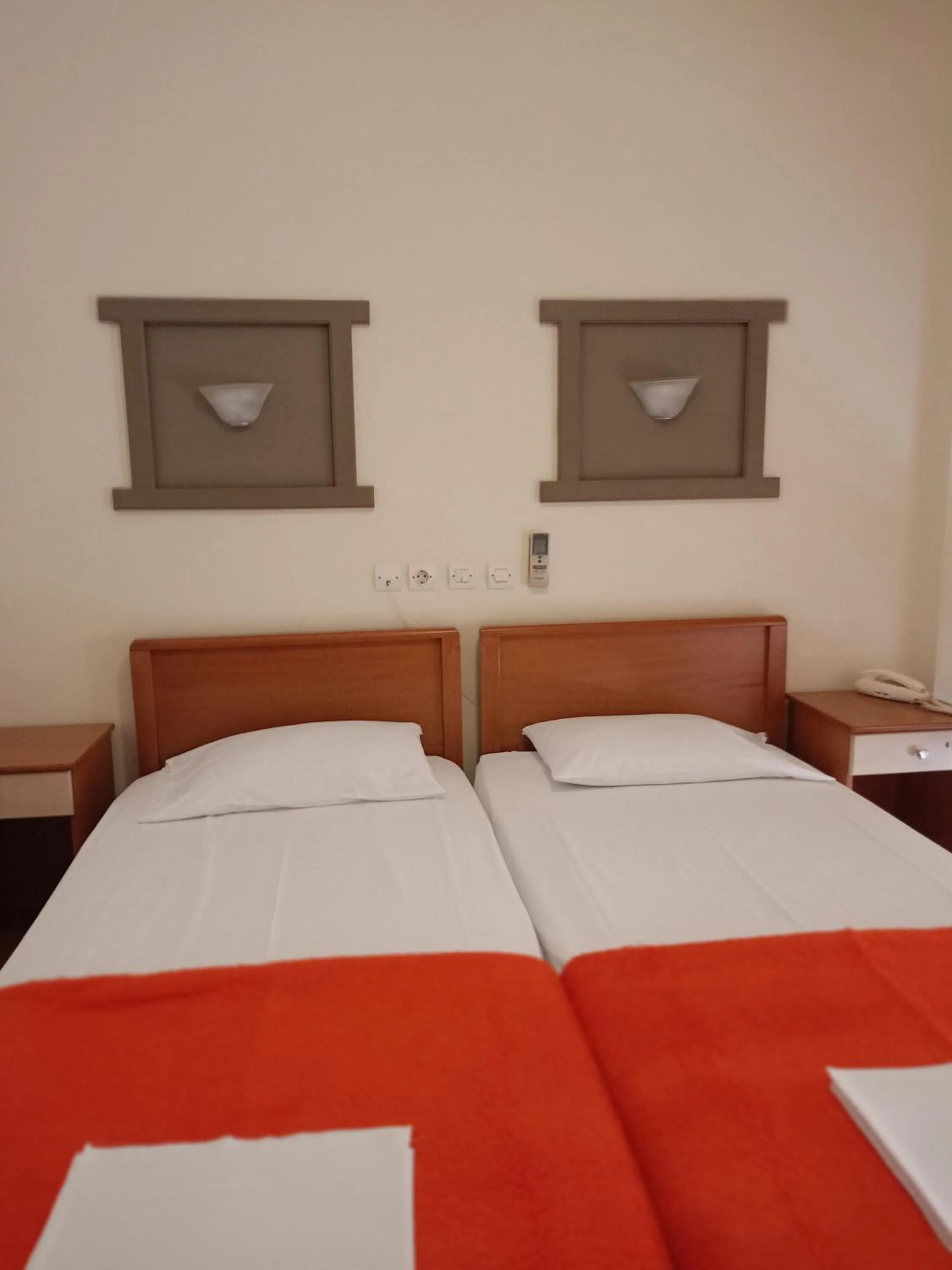 Bed in Efstratios Hotel