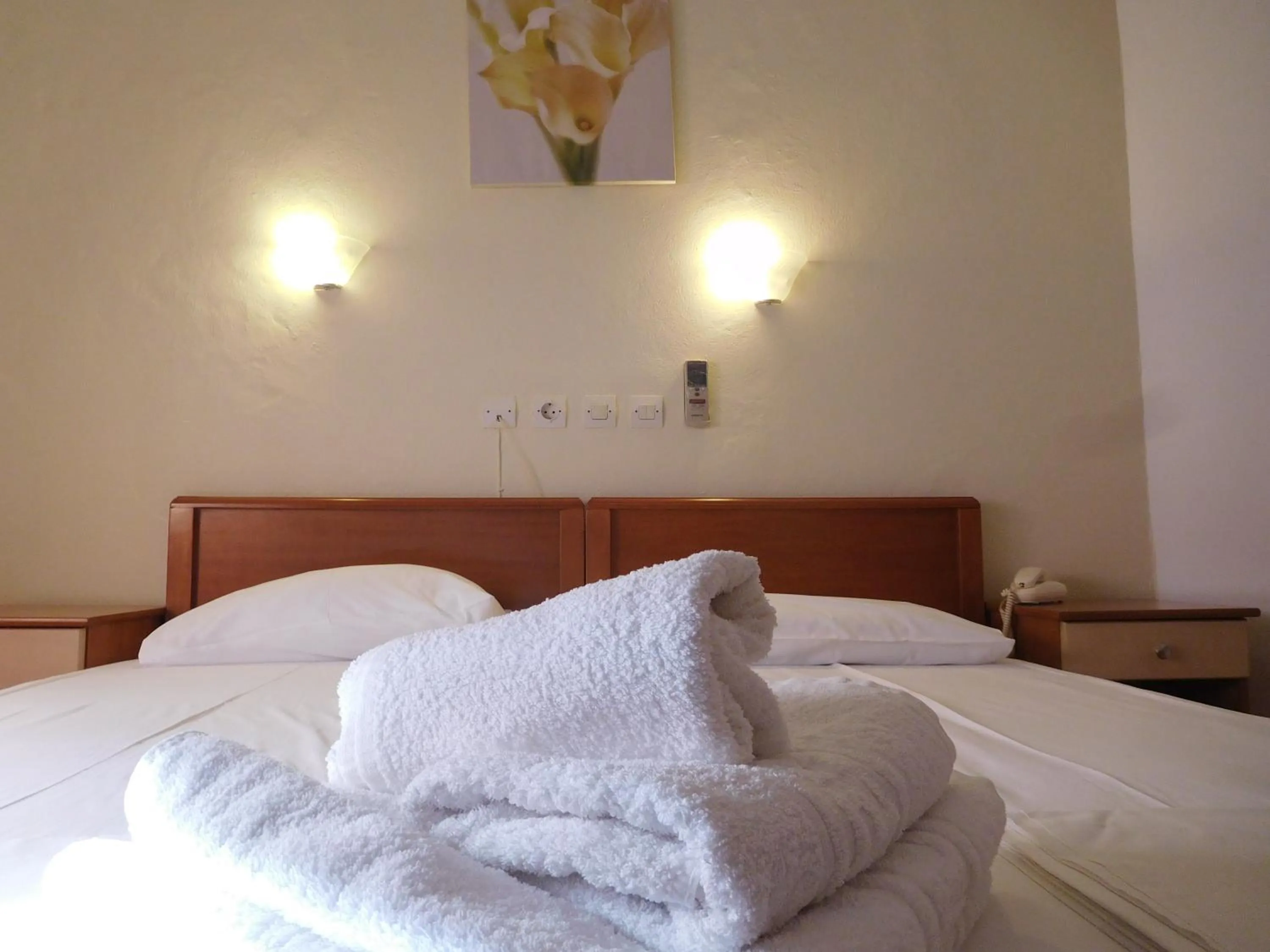 Bed in Efstratios Hotel