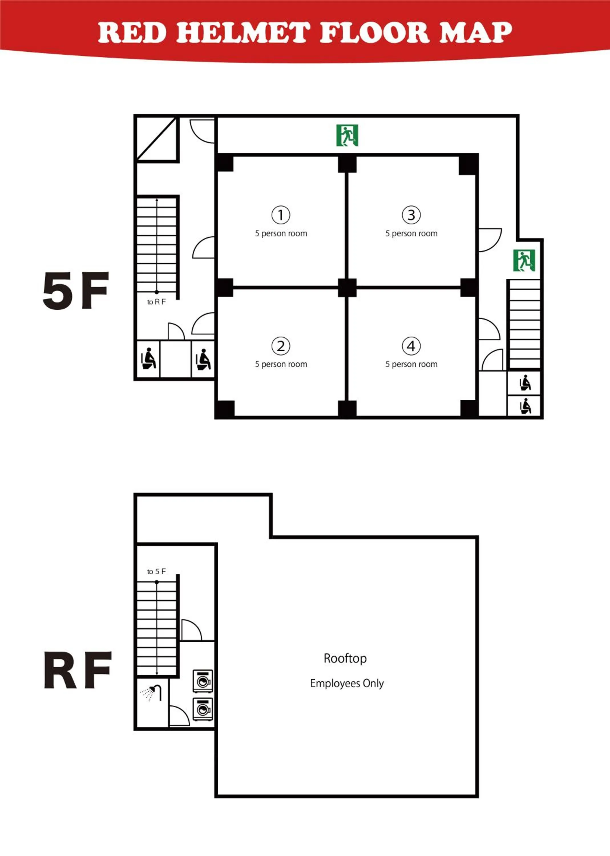 Floor plan in RED HELMET House & Sports Bar Hiroshima