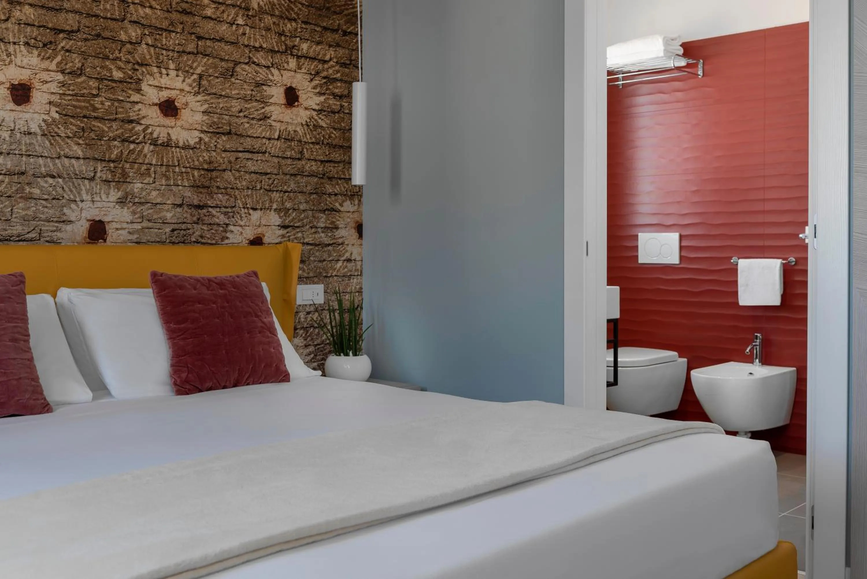 Bedroom, Bed in Hotel Delle Rose