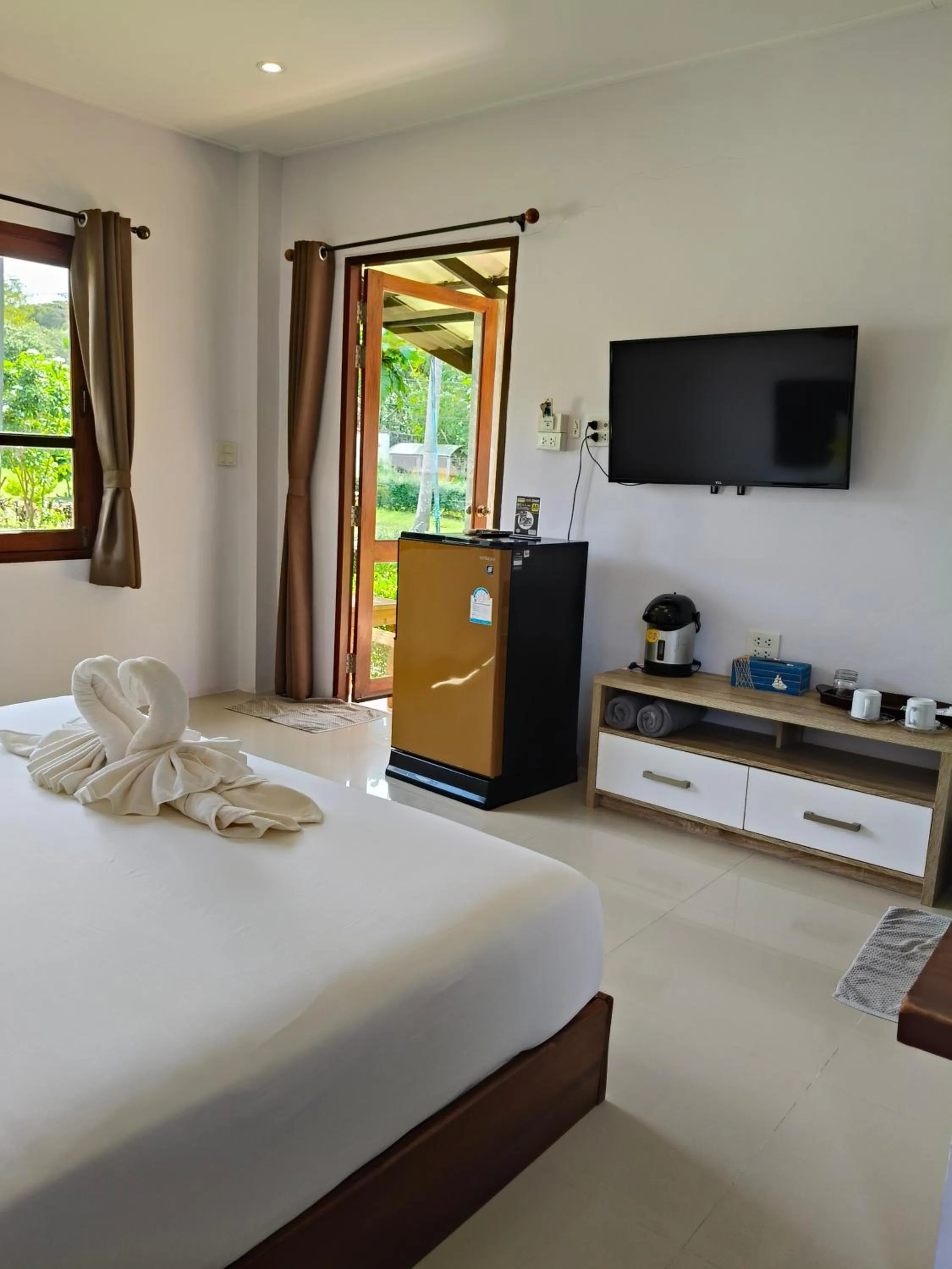 Bed in The Lodge at Koh Kood