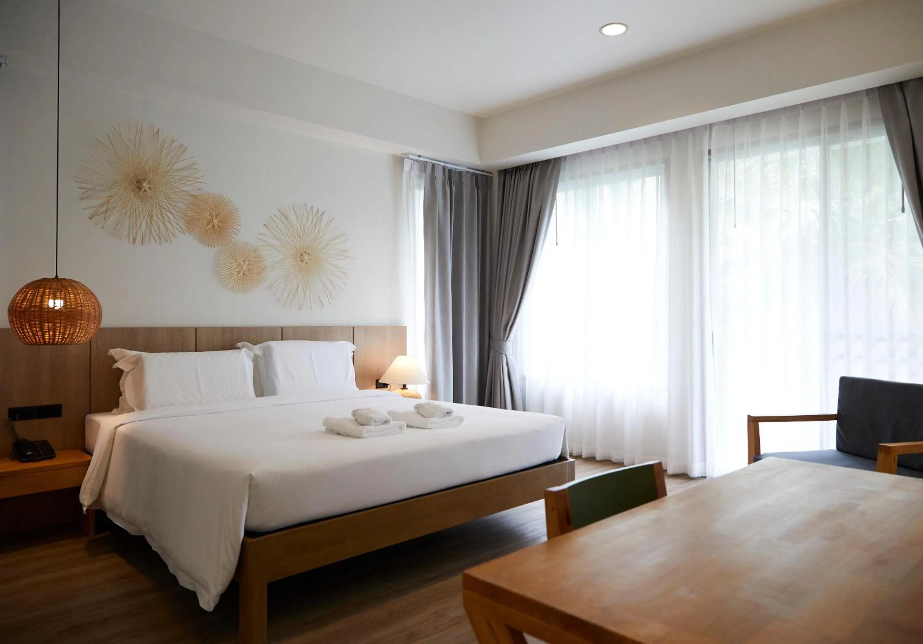 Bed in The Leela Resort & Spa Pattaya