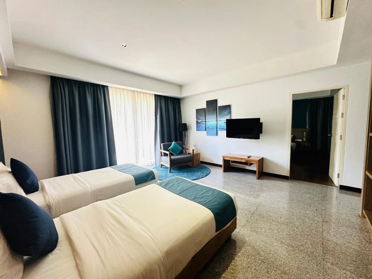 Bed in The Leela Resort & Spa Pattaya