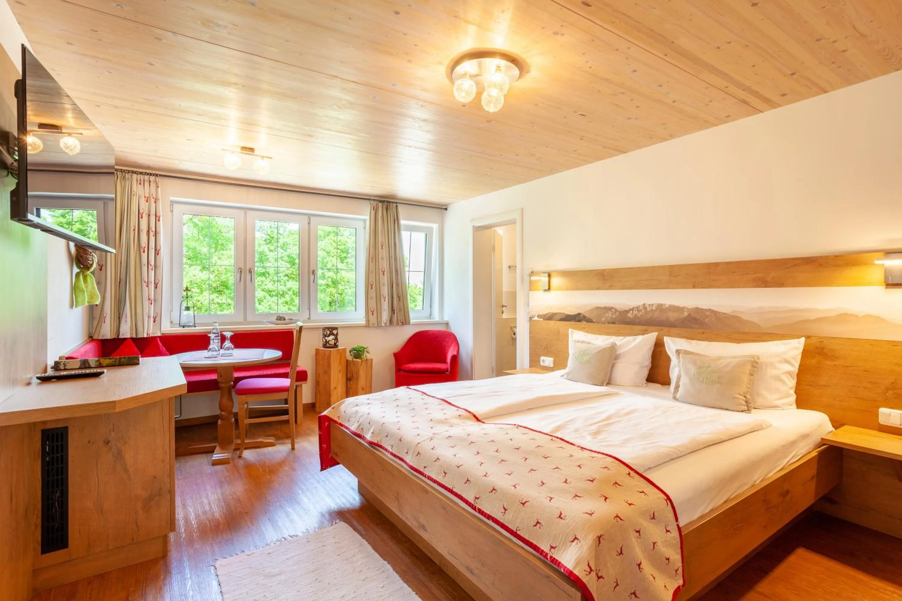 Bed in lustiger Hirsch